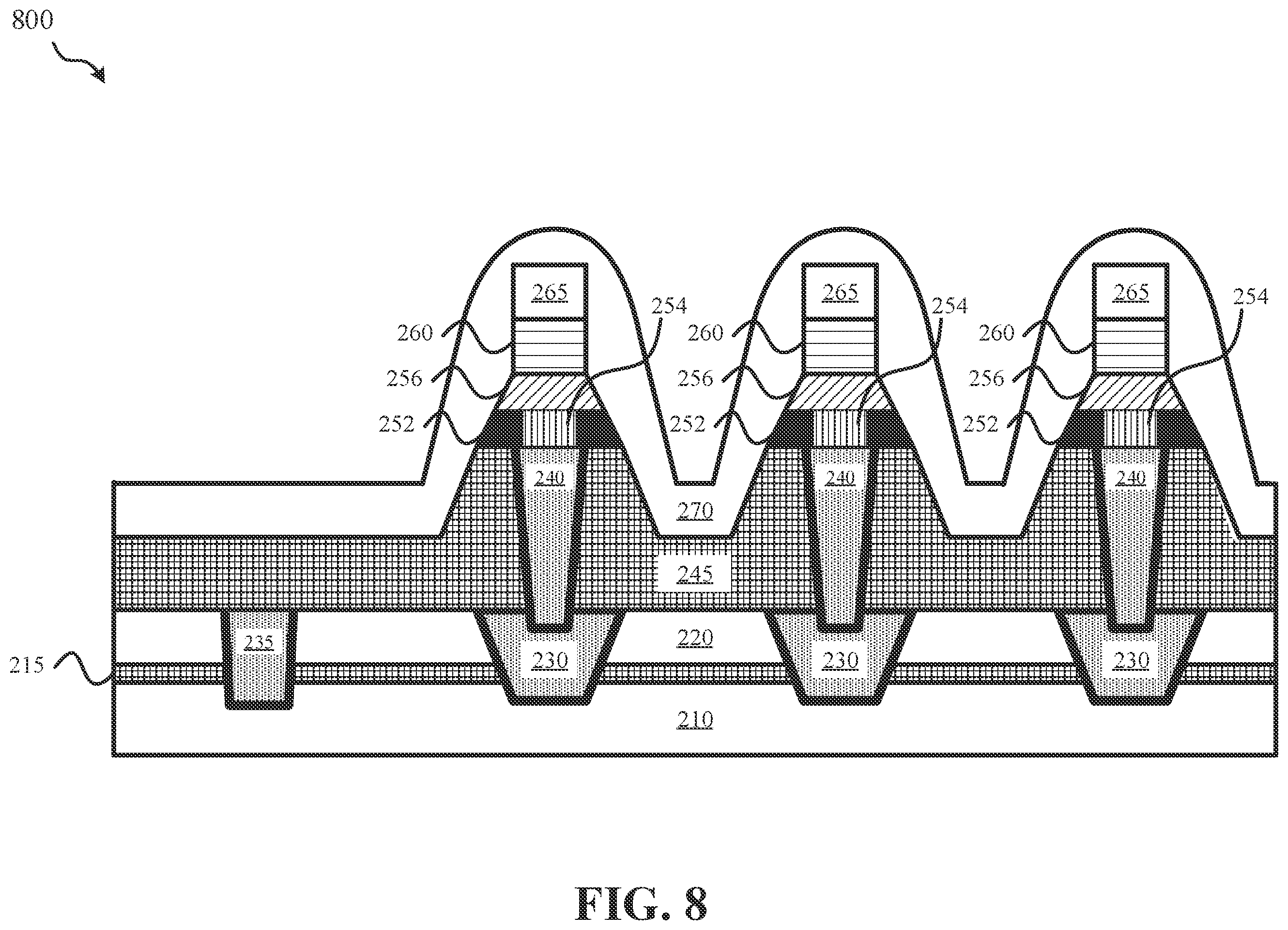 Patent US12568772 Figure 8 – MRAM with a multi-component, multi-layer bottom electrode