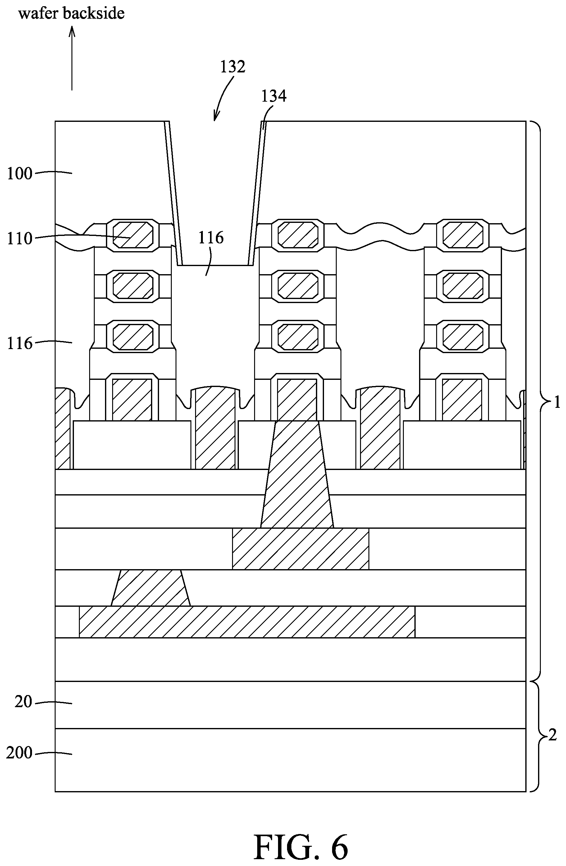 Patent US12568775 Figure 6 – Method for forming a memory device at a backside of a wafer substrate, and memory cell including a memory device at a backside of a wafer substrate