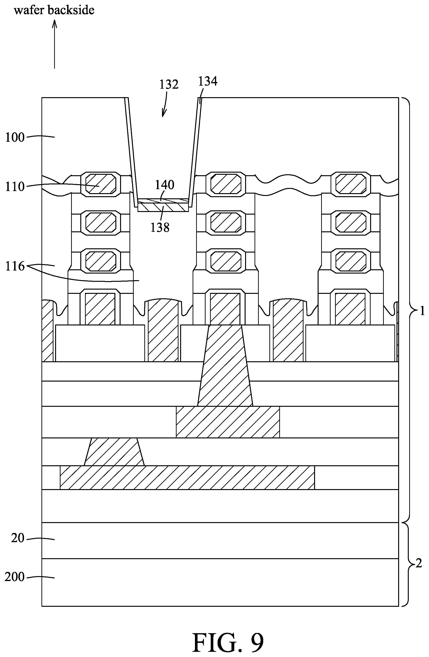 Patent US12568775 Figure 9 – Method for forming a memory device at a backside of a wafer substrate, and memory cell including a memory device at a backside of a wafer substrate