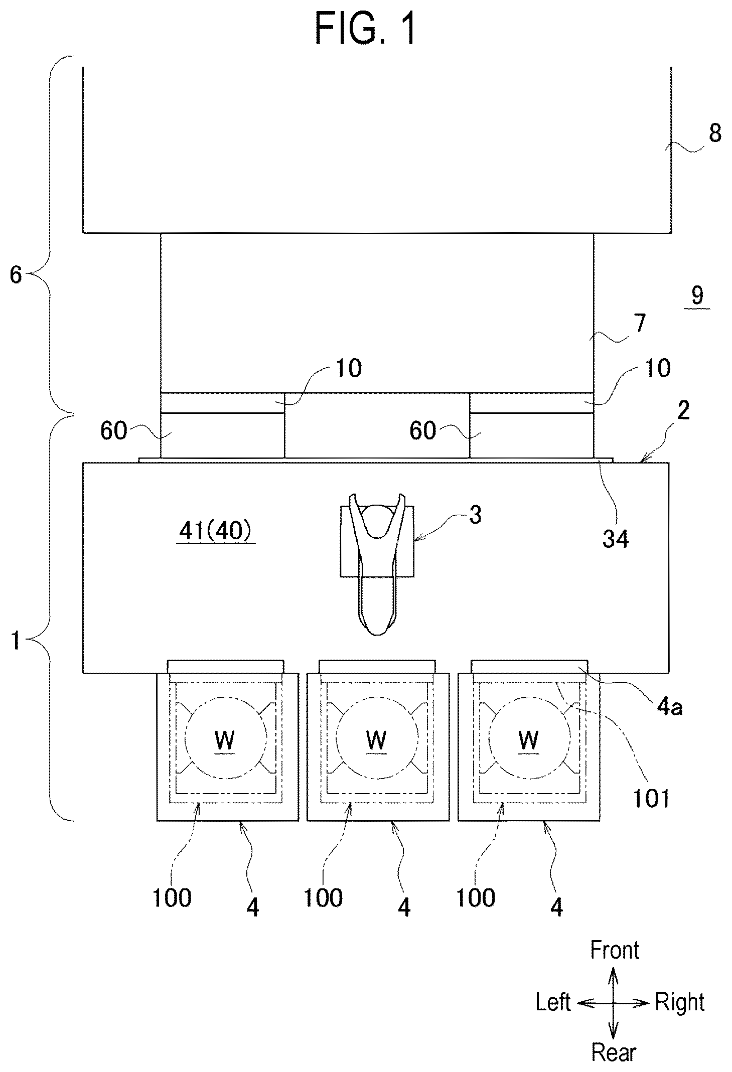 Patent US12568789 — Equipment front end module — Figure 1