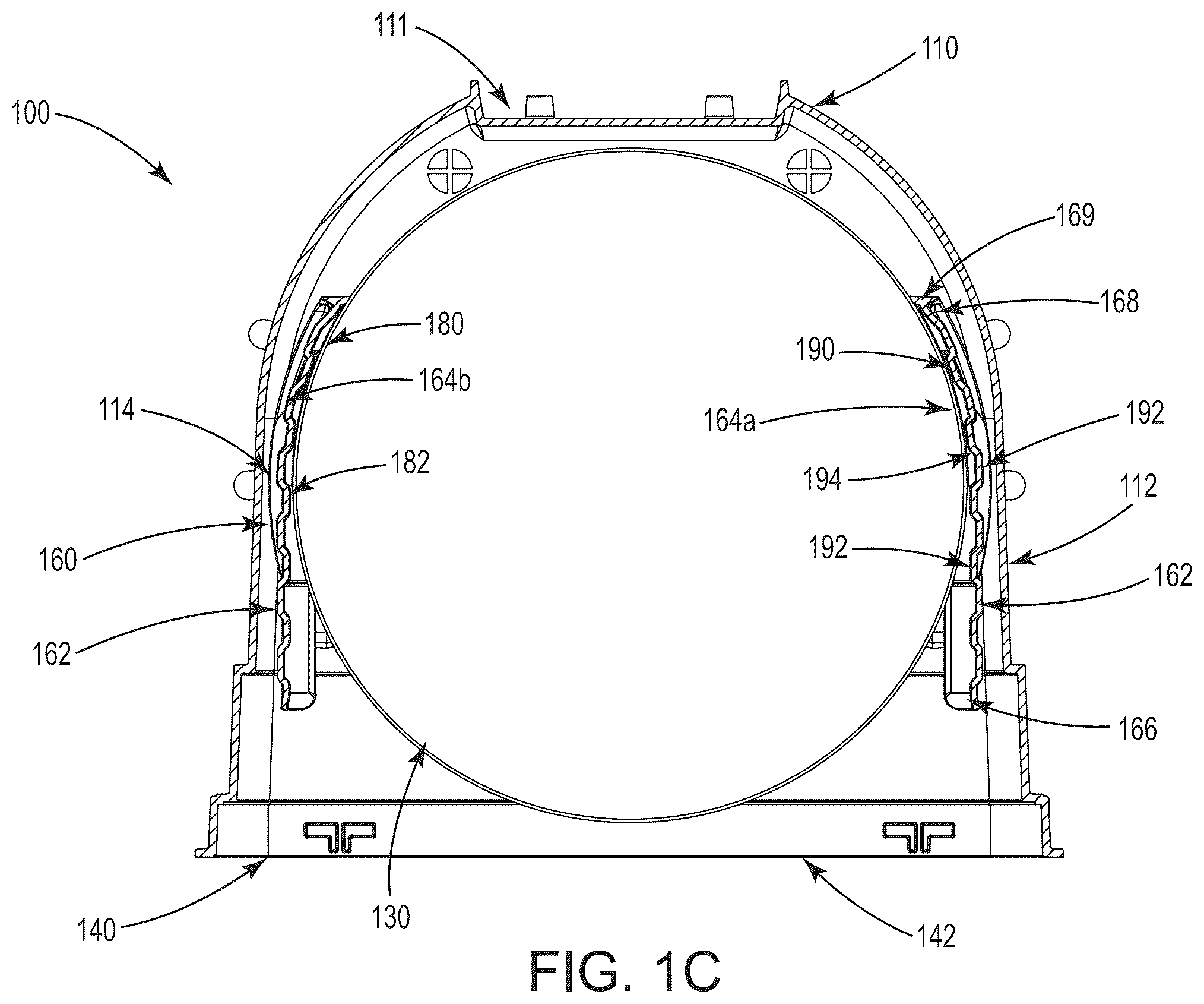 Patent US12568794 Figure 3 – Semiconductor substrate carrying container with support wall formed with corrugation portions