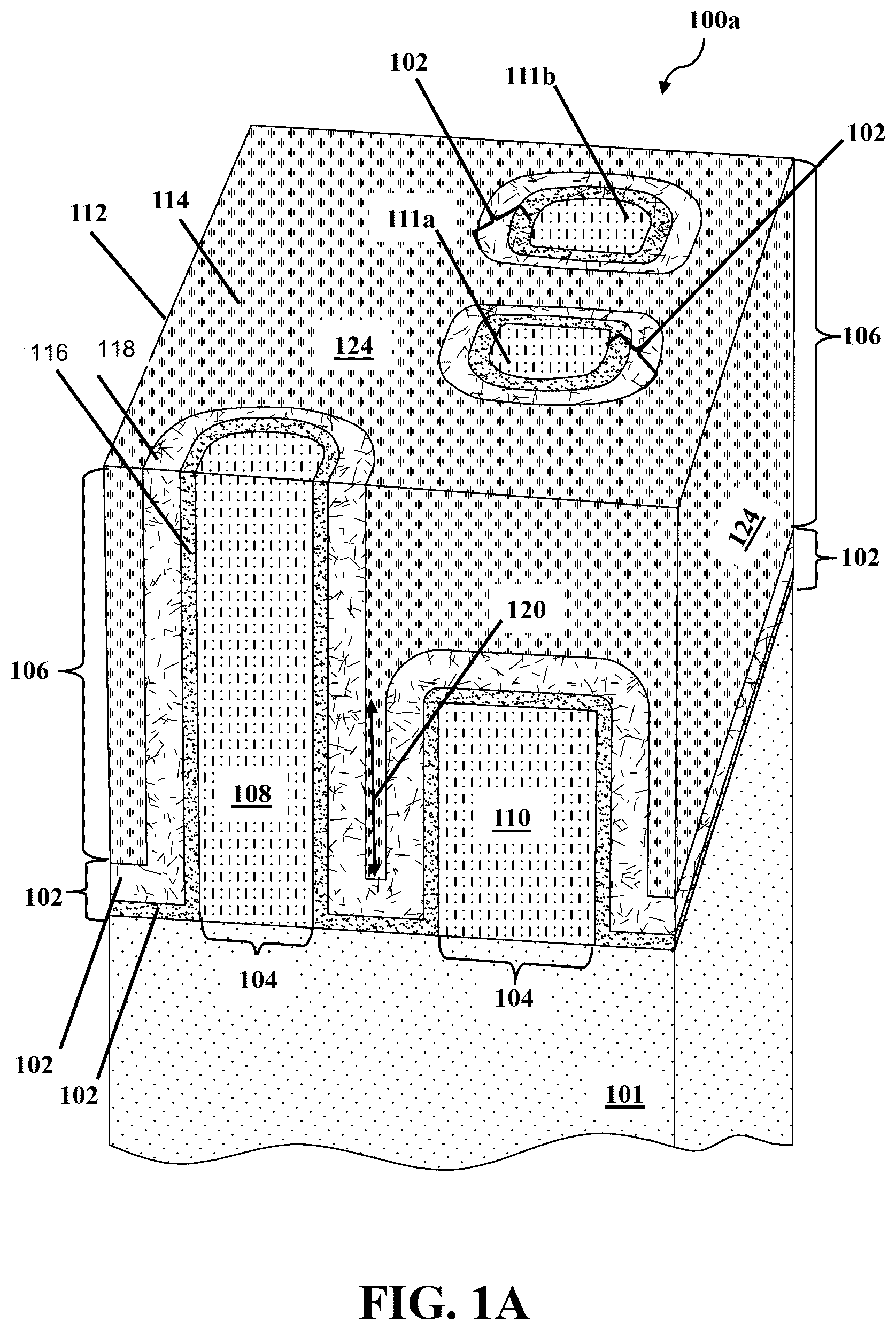 Patent US12568806 Figure 1 – Conformal dielectric cap for subtractive vias