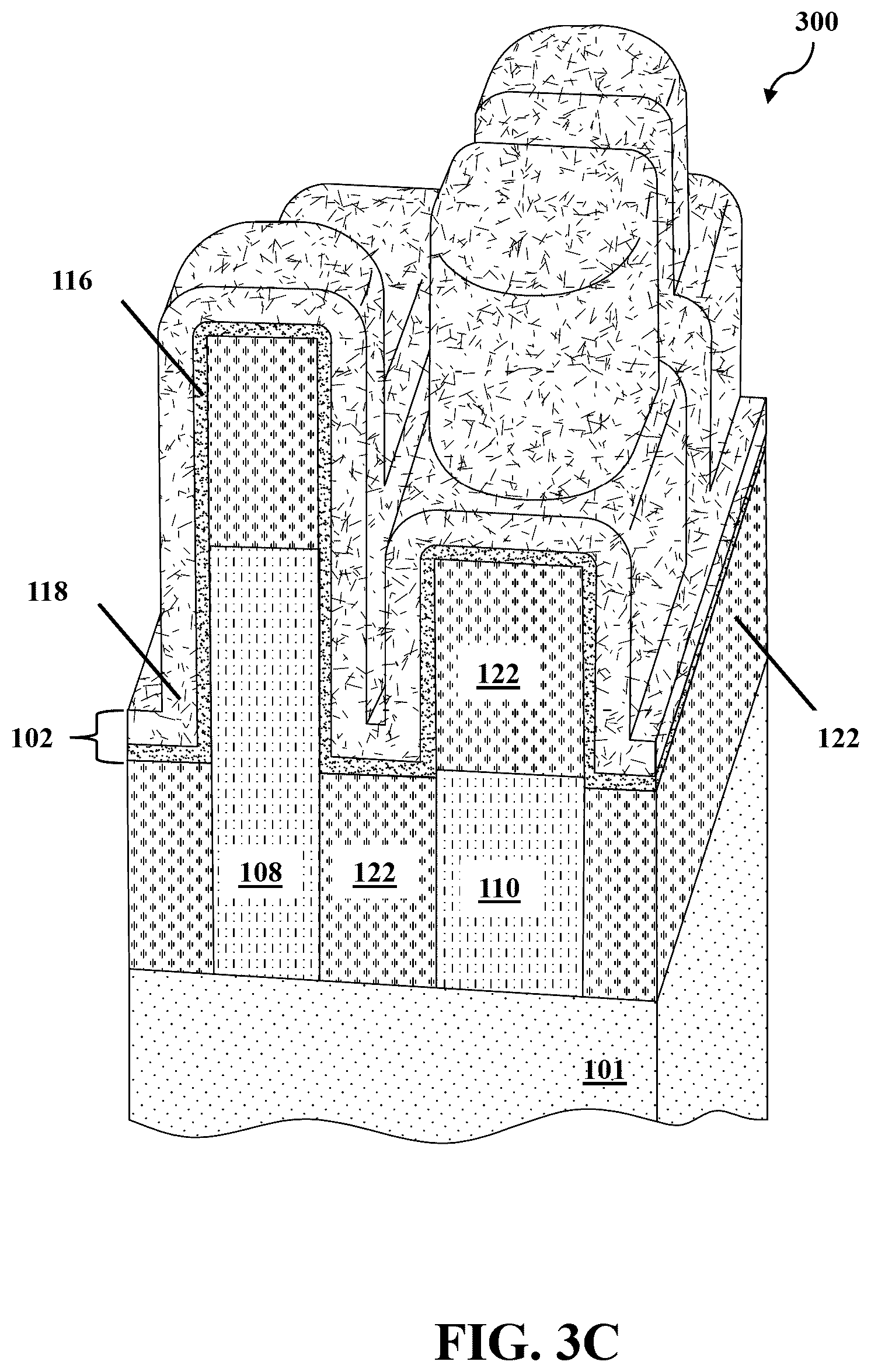 Patent US12568806 Figure 10 – Conformal dielectric cap for subtractive vias