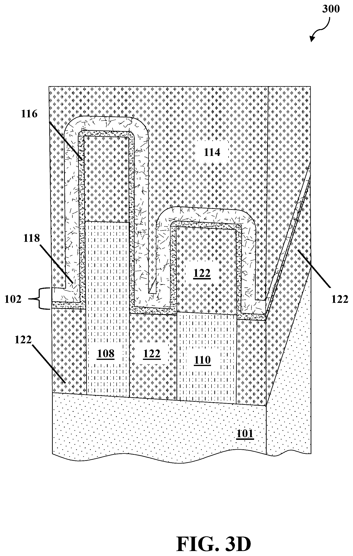 Patent US12568806 Figure 11 – Conformal dielectric cap for subtractive vias