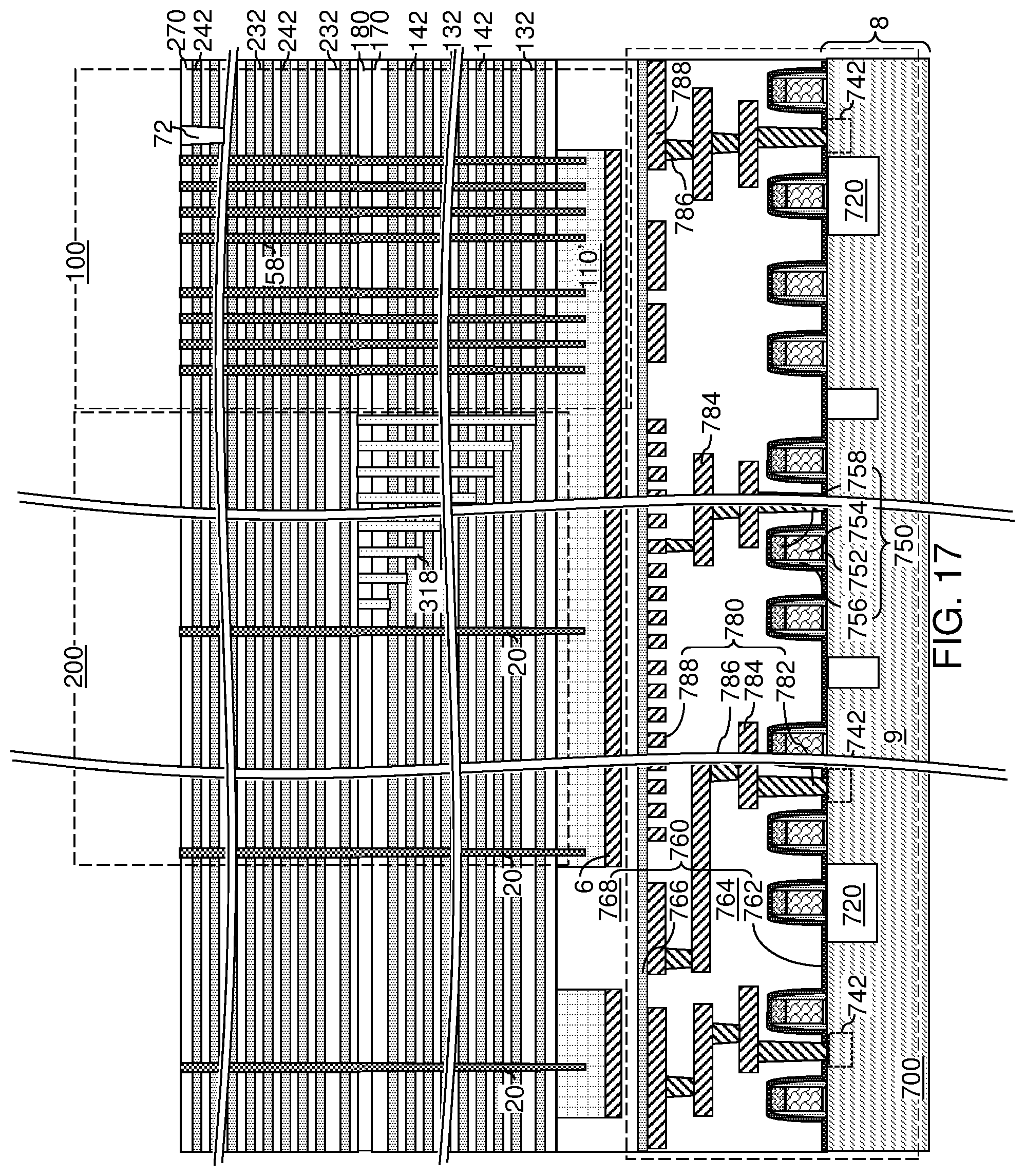 Patent US12568808 Figure 19 – Three-dimensional memory device including stairless word line contact structures and method of making the same
