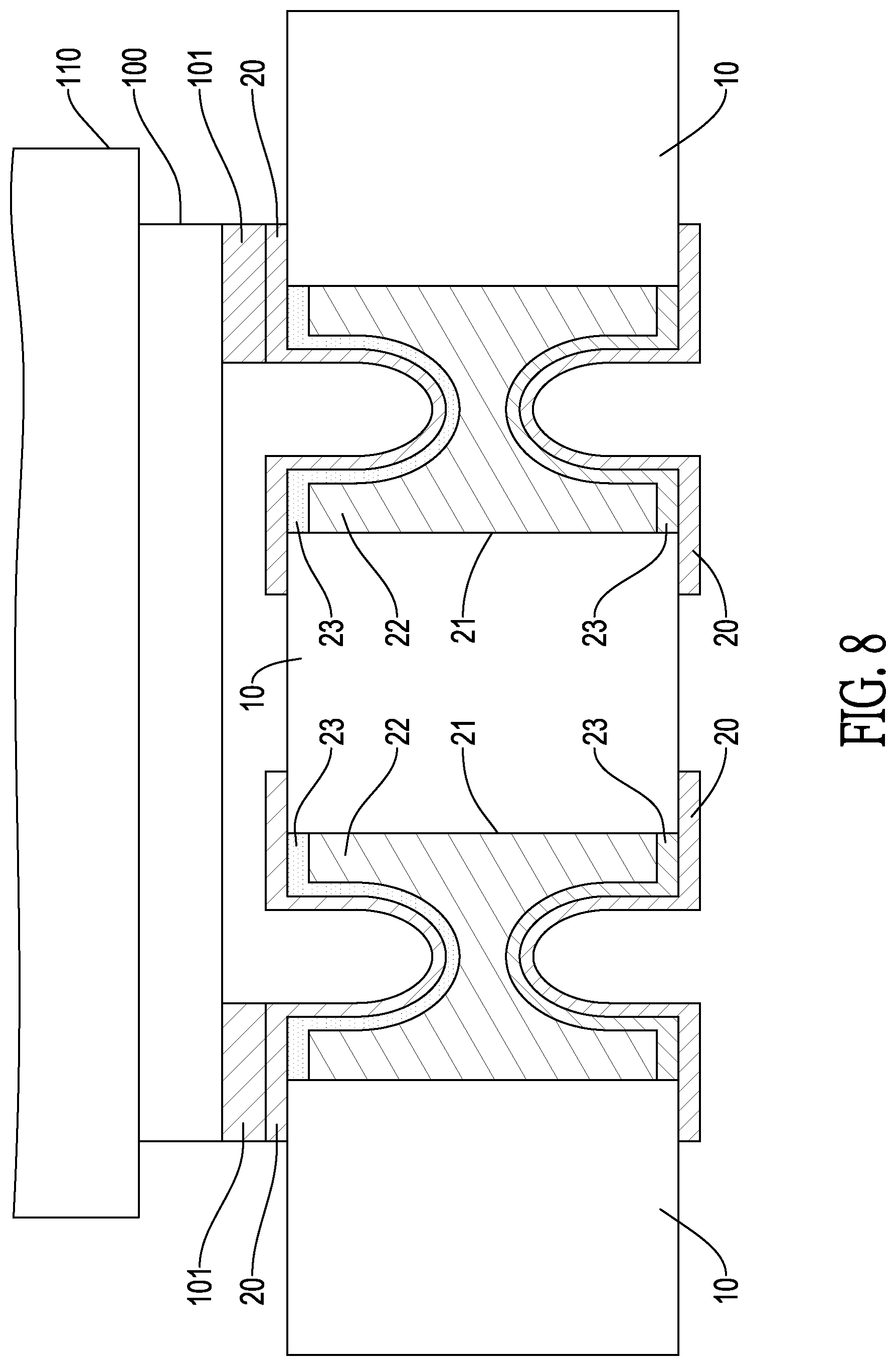 Patent US12568810 Figure 8 – Anti-diffusion substrate structure and manufacturing method thereof