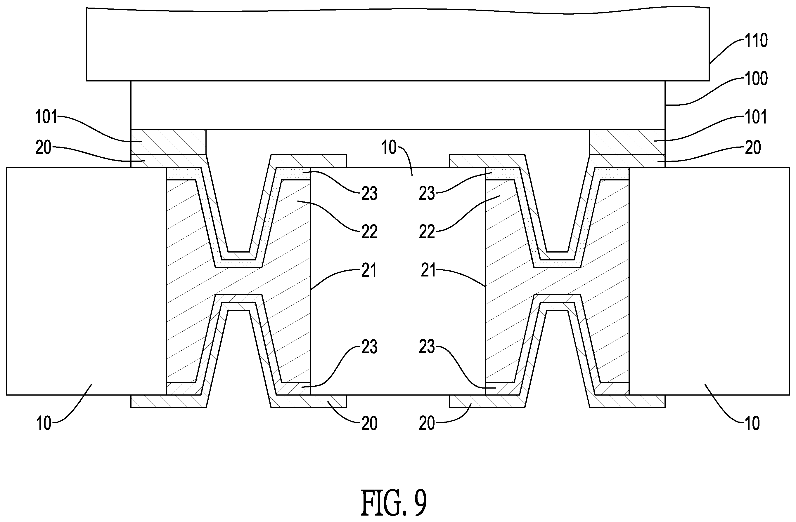Patent US12568810 Figure 9 – Anti-diffusion substrate structure and manufacturing method thereof