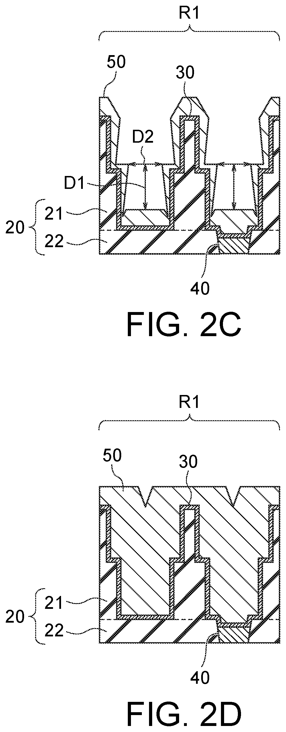 Patent US12568815 Figure 3 – Wirings for semiconductor device arranged at different intervals and having different widths