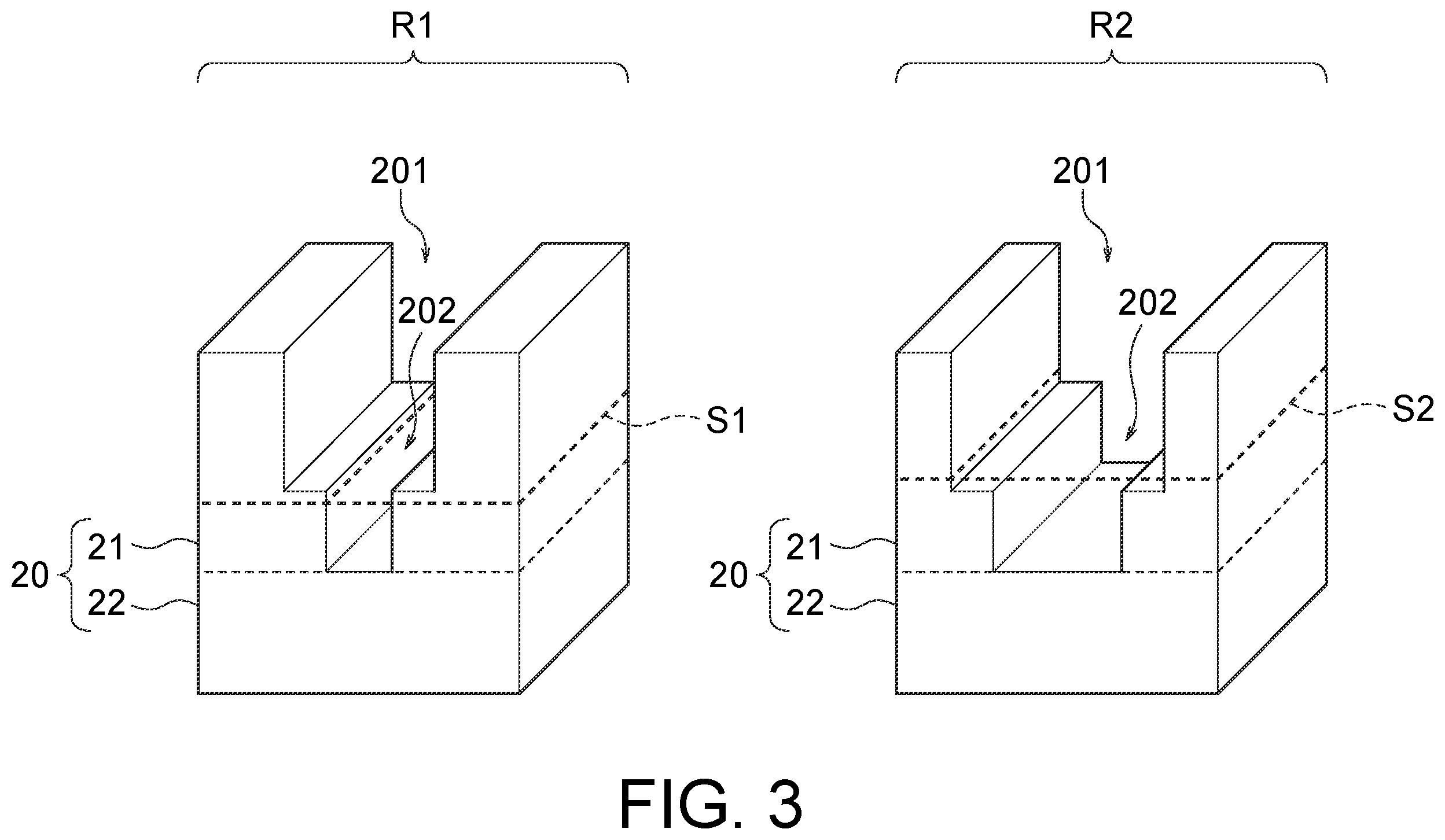 Patent US12568815 Figure 4 – Wirings for semiconductor device arranged at different intervals and having different widths