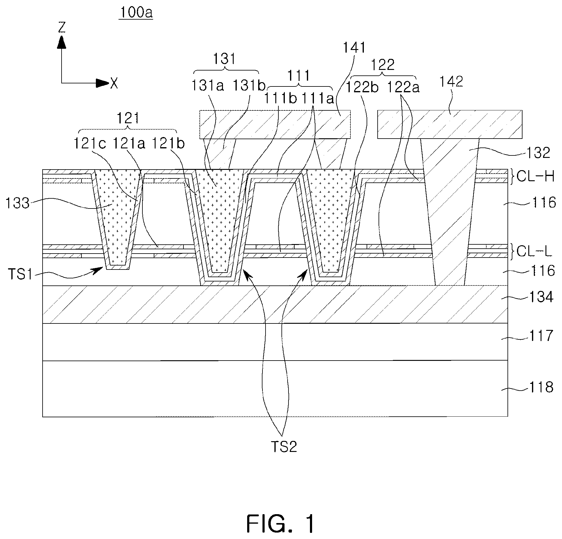 Patent US12568818 Figure 1 – Capacitor component and semiconductor package including capacitor component