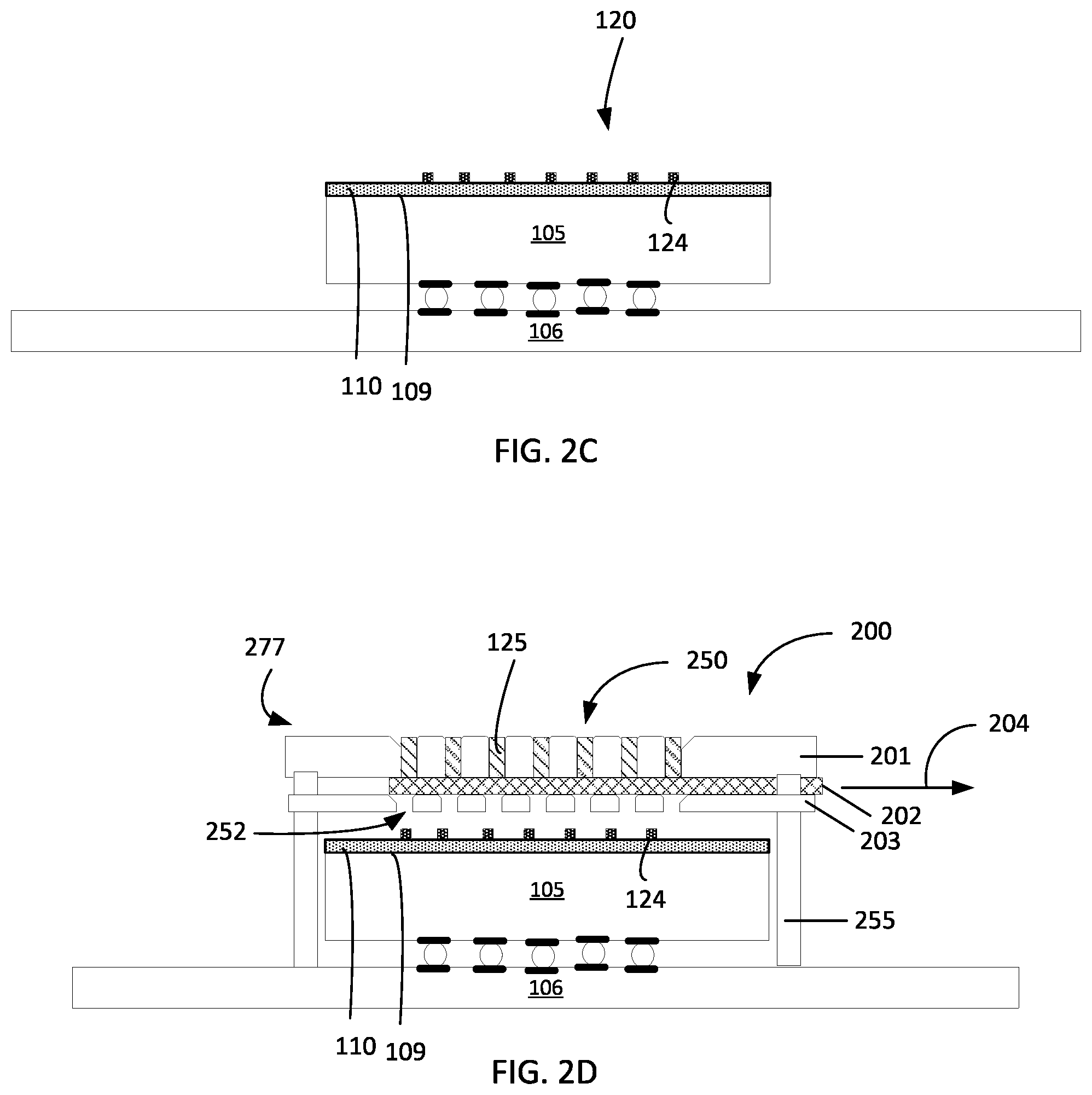 Patent US12568821 Figure 3 – Pin fin placement assembly for forming temperature control element utilized in device die packages