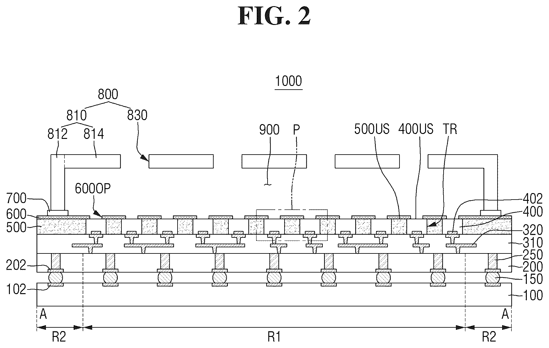 Patent US12568823 Figure 2 – Semiconductor package structure