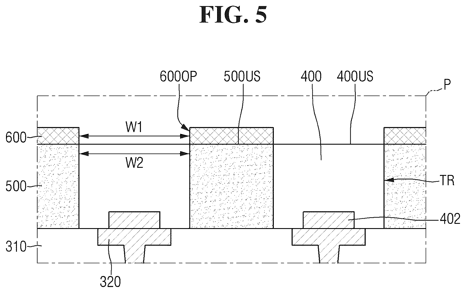 Patent US12568823 Figure 5 – Semiconductor package structure