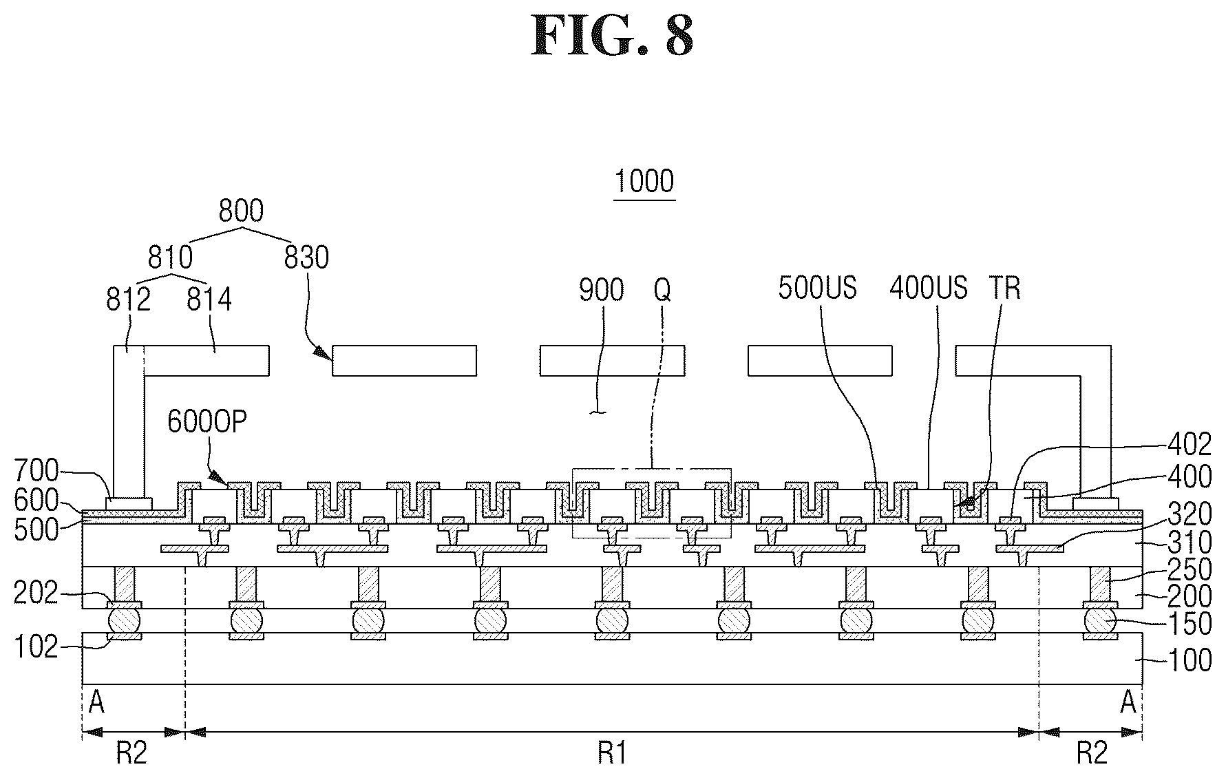 Patent US12568823 Figure 10 – Semiconductor package structure
