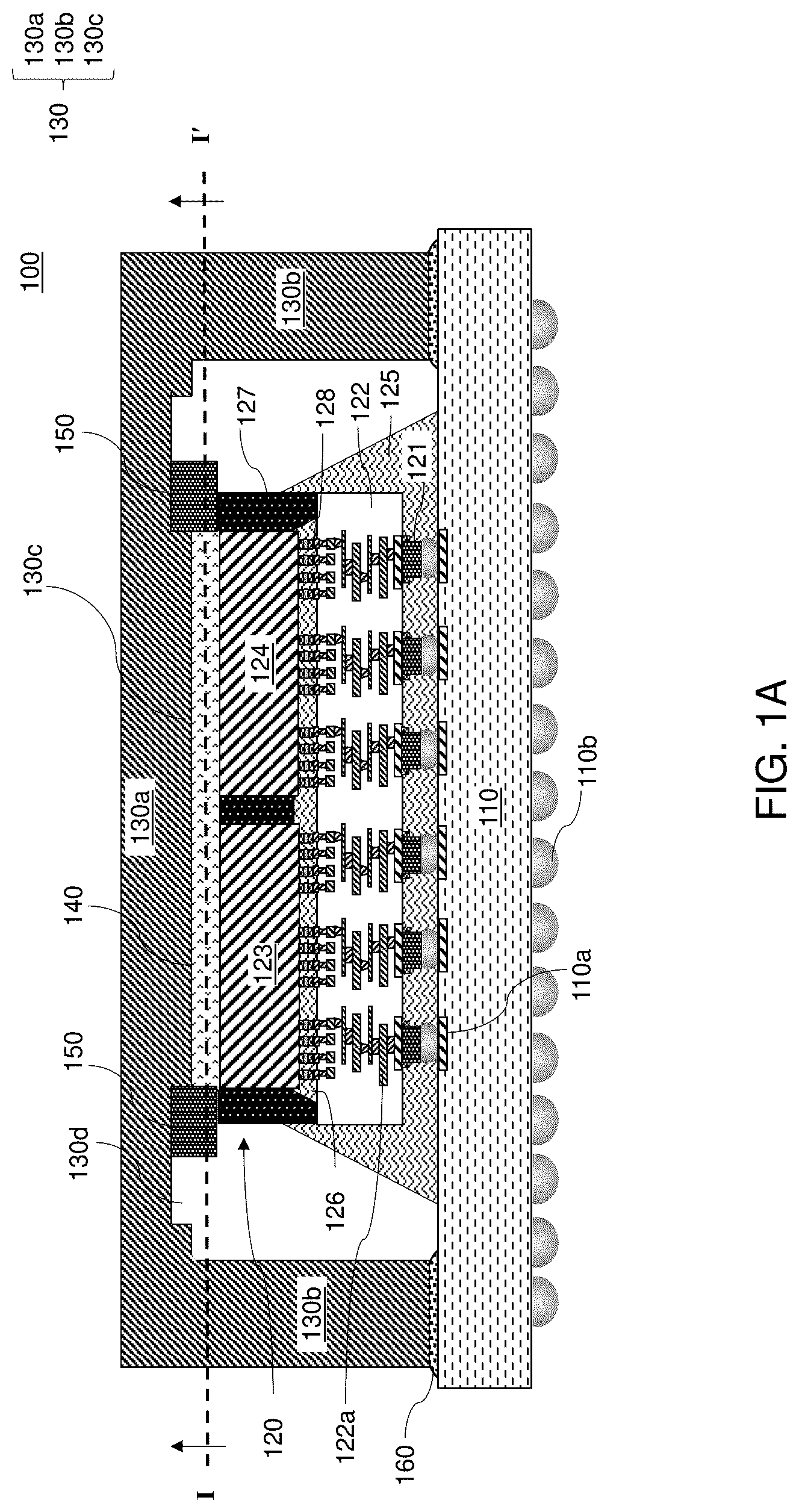 Patent US12568824 Figure 1 – Package assembly including liquid alloy thermal interface material (TIM) and seal ring around the liquid alloy TIM and methods of forming the same