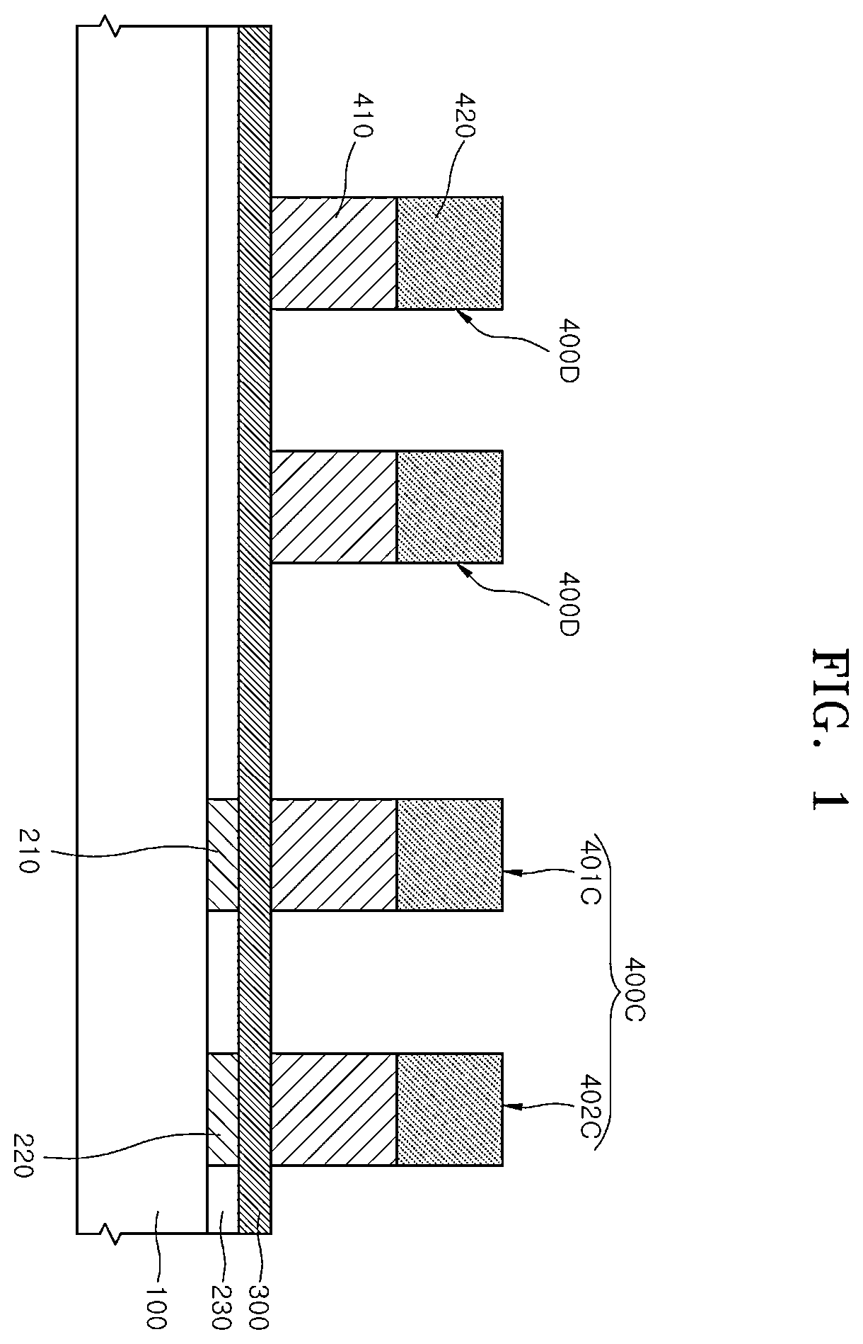 Patent US12568829 Figure 1 – Packaging device including bumps and method of manufacturing the same