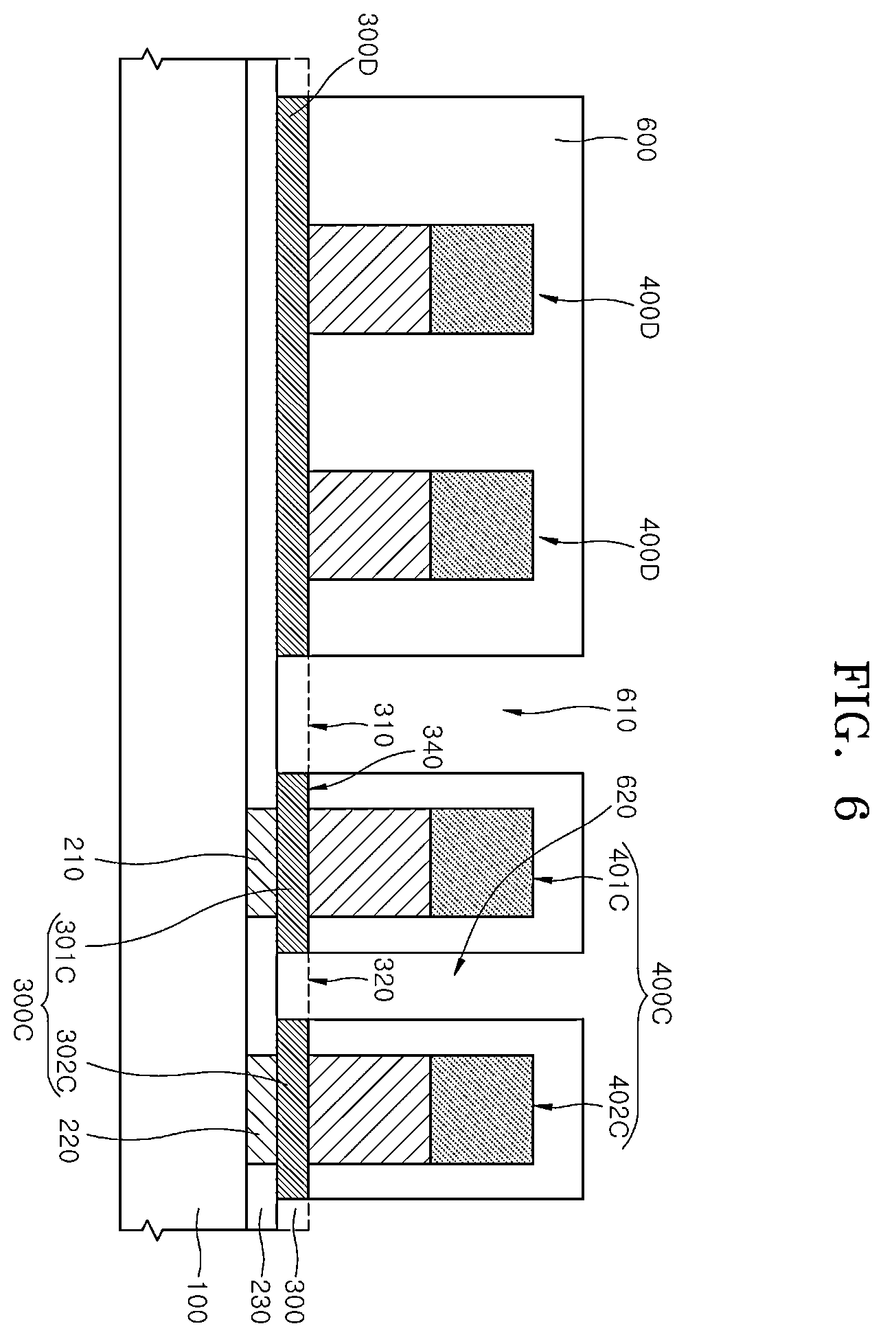 Patent US12568829 Figure 6 – Packaging device including bumps and method of manufacturing the same