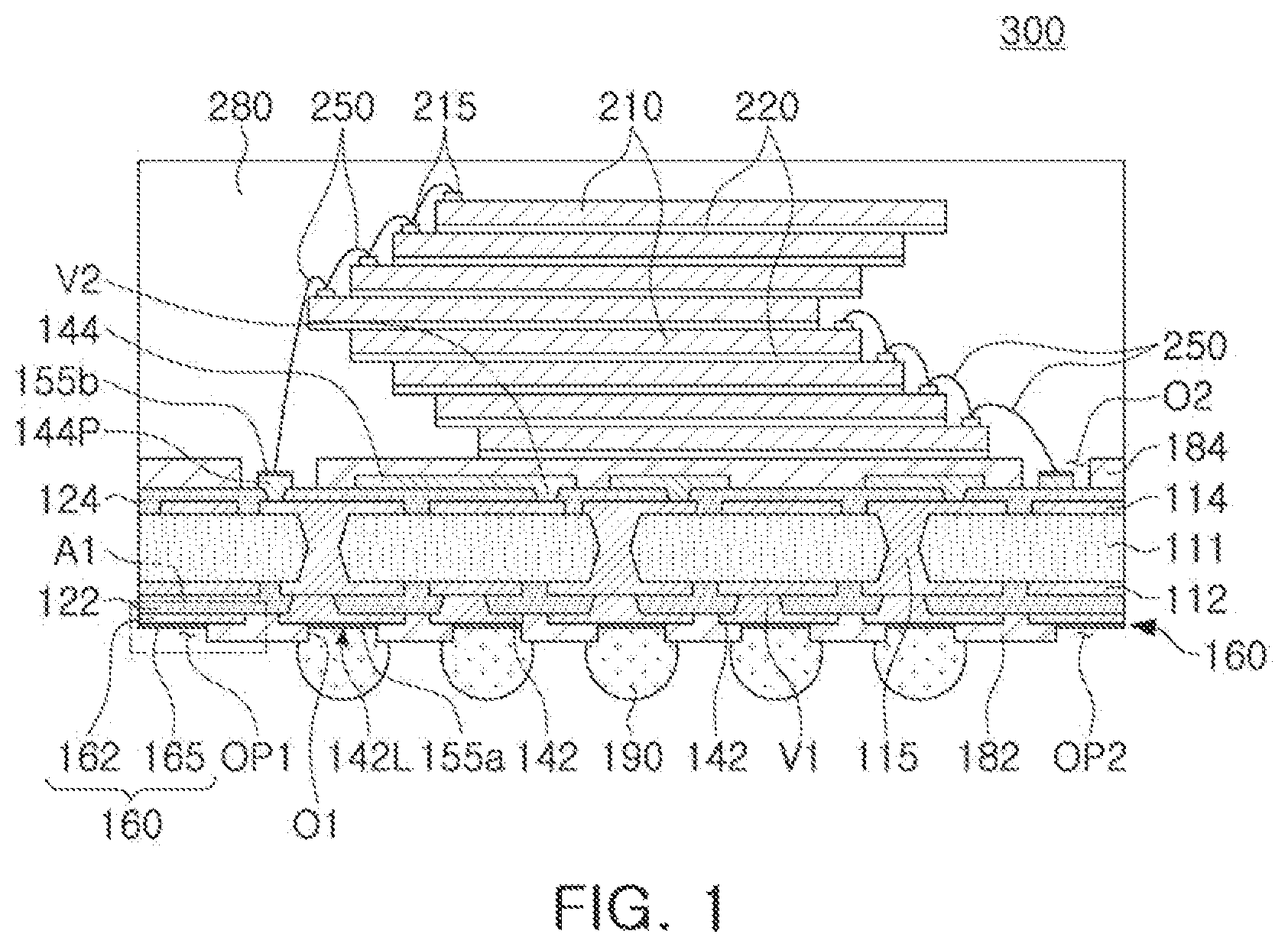 Patent US12568836 Figure 1 – Semiconductor package and method of manufacturing the same
