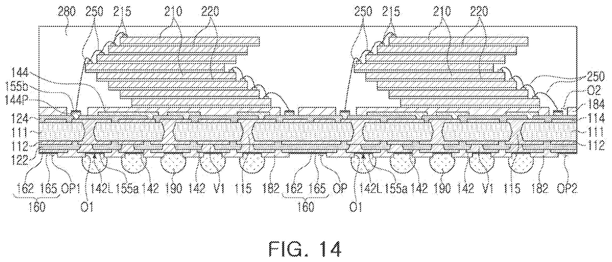 Patent US12568836 Figure 15 – Semiconductor package and method of manufacturing the same