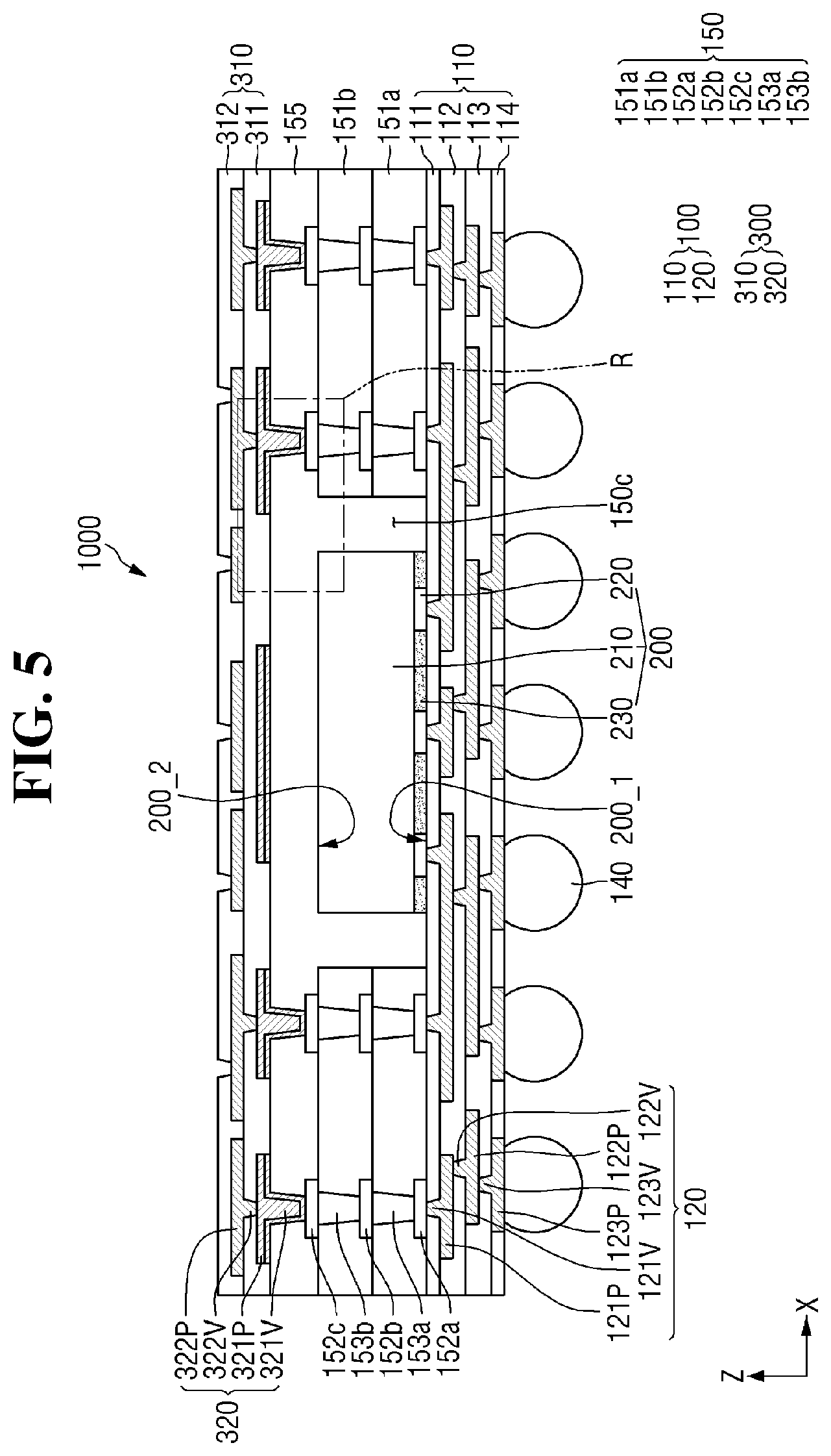 Patent US12568839 Figure 5 – Semiconductor package and method of fabricating the same