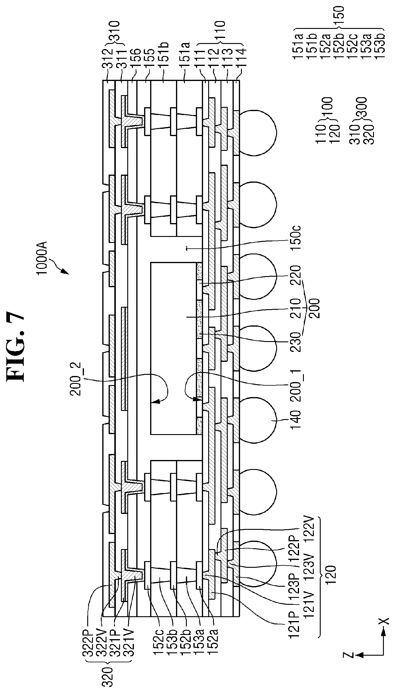Patent US12568839 Figure 7 – Semiconductor package and method of fabricating the same