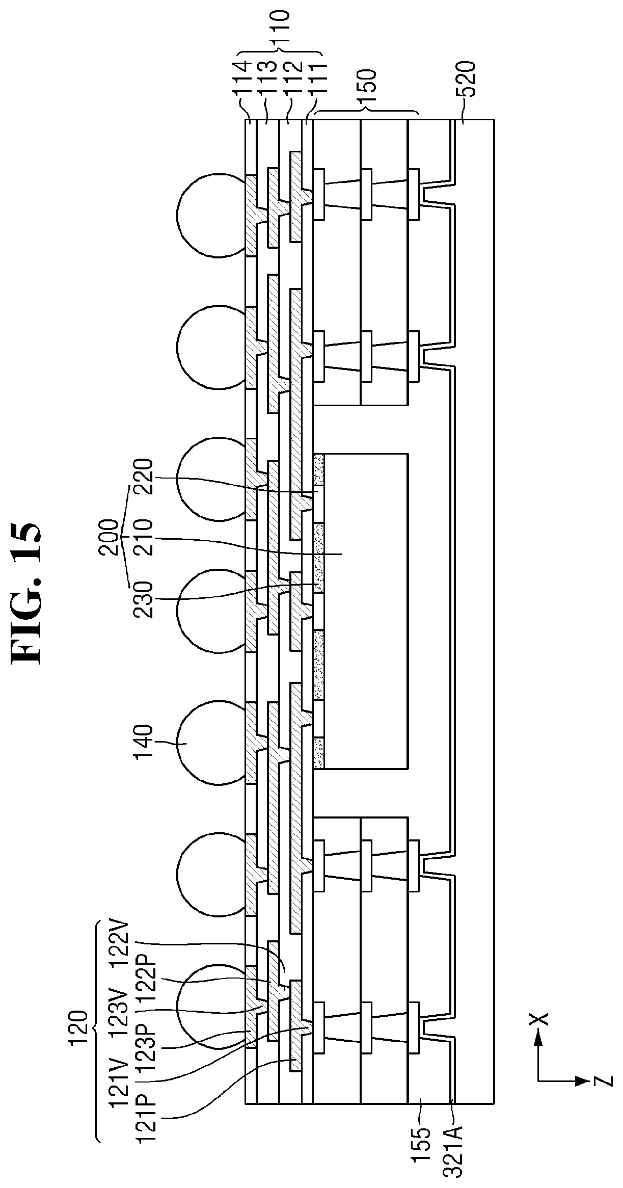 Patent US12568839 Figure 15 – Semiconductor package and method of fabricating the same