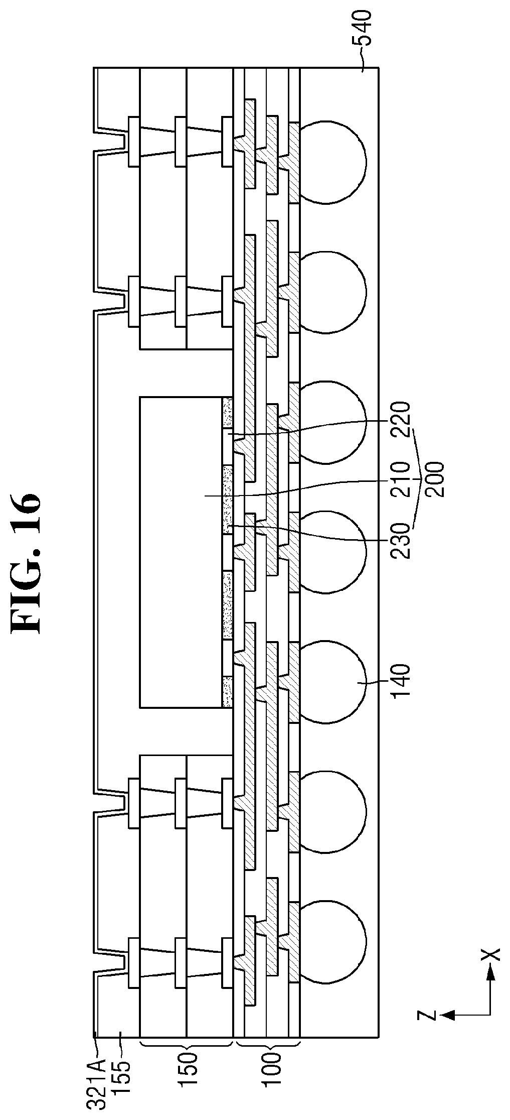 Patent US12568839 Figure 16 – Semiconductor package and method of fabricating the same