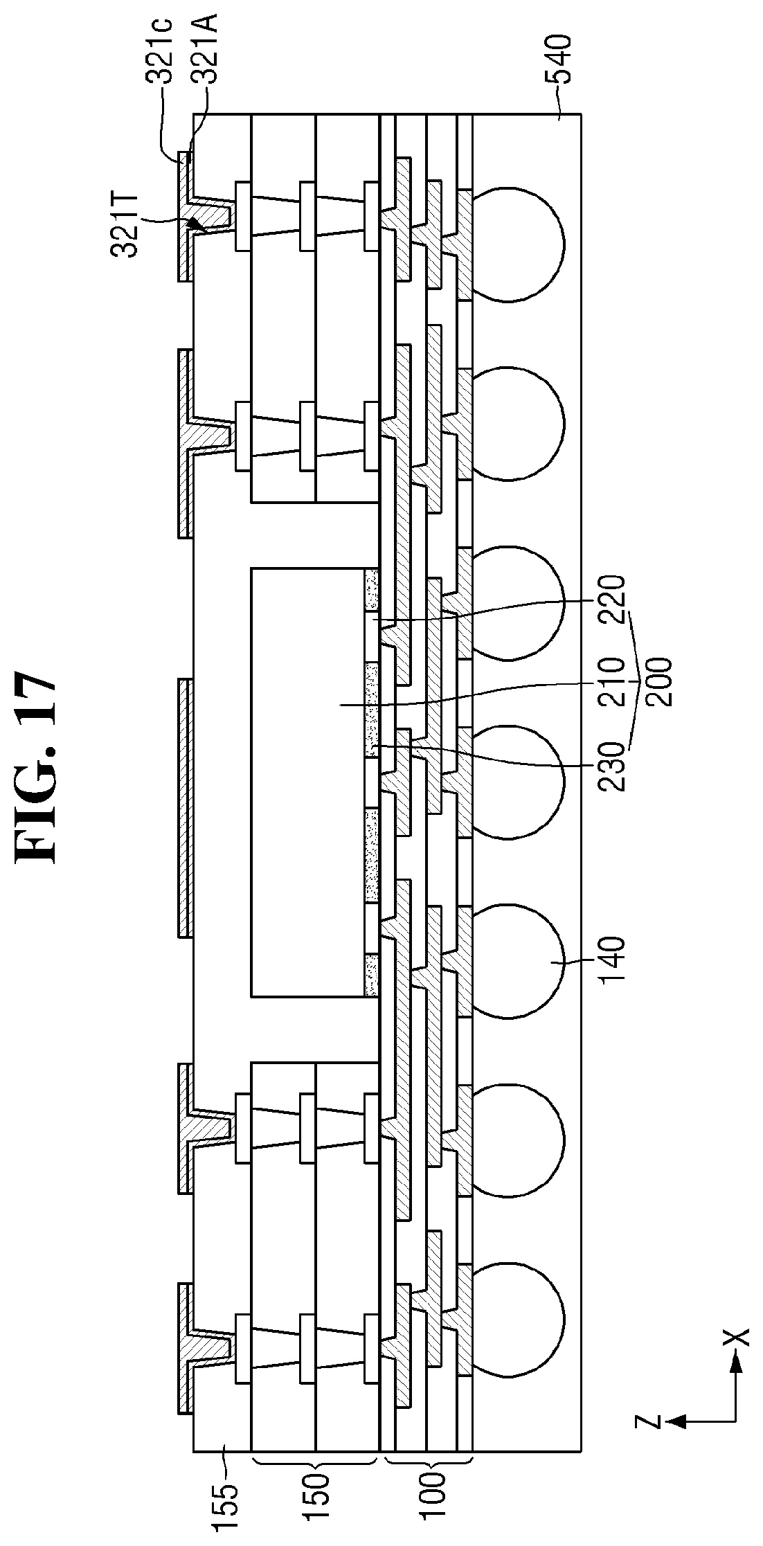 Patent US12568839 Figure 17 – Semiconductor package and method of fabricating the same