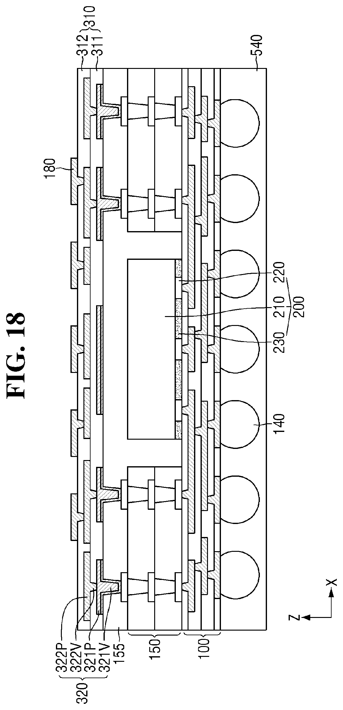 Patent US12568839 Figure 18 – Semiconductor package and method of fabricating the same