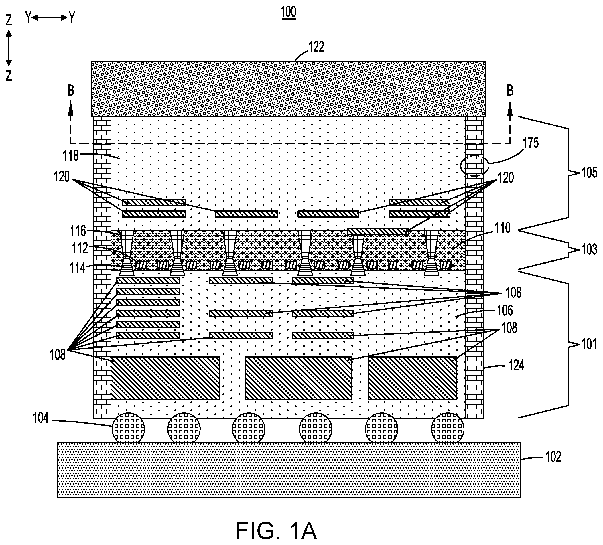 Patent US12568846 Figure 1 – Wafer dies with thermally conducting perimeter regions