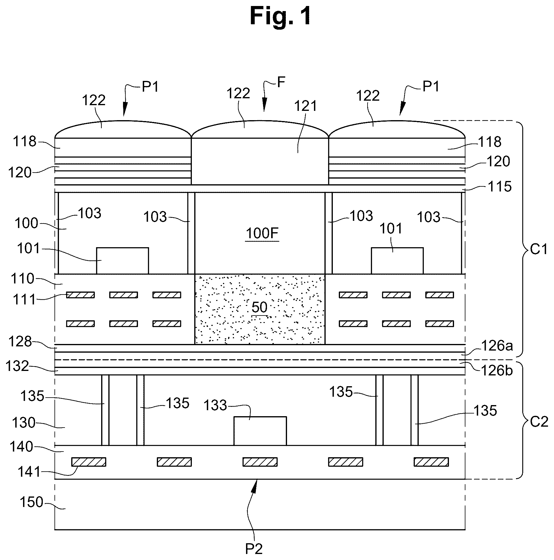 Patent US12568851 Figure 1 – Device of acquisition of a 2D image and of a depth image of a scene