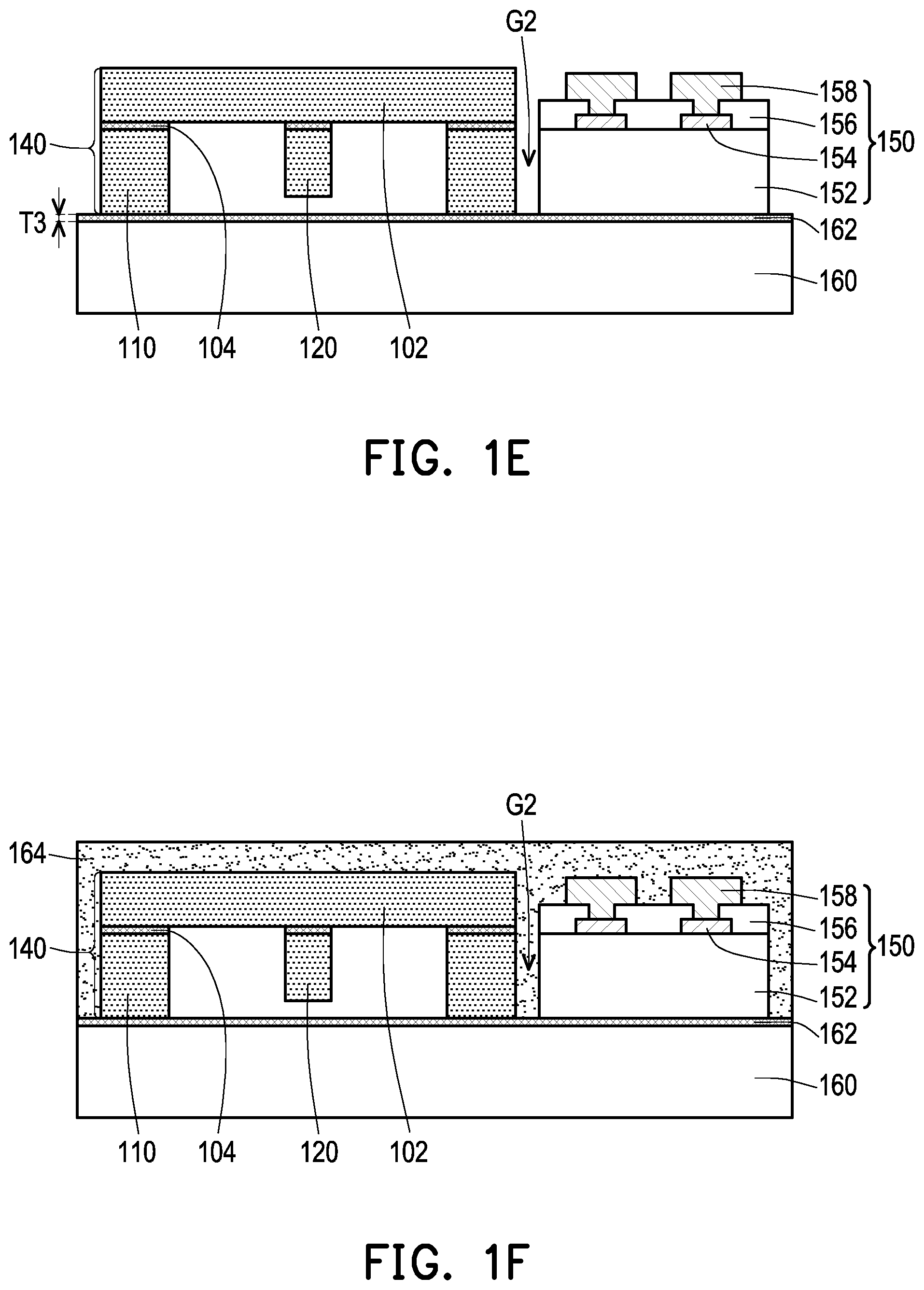 Patent US12568854 Figure 3 – Semiconductor packages having semiconductor blocks surrounding semiconductor device