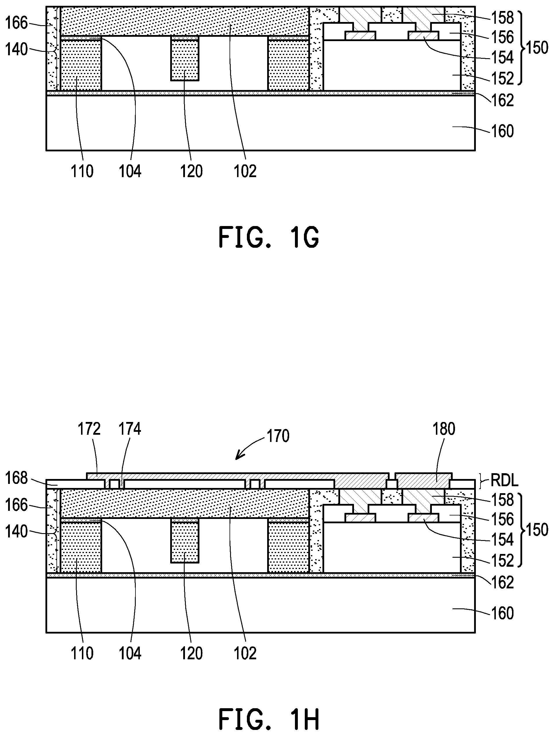 Patent US12568854 Figure 4 – Semiconductor packages having semiconductor blocks surrounding semiconductor device