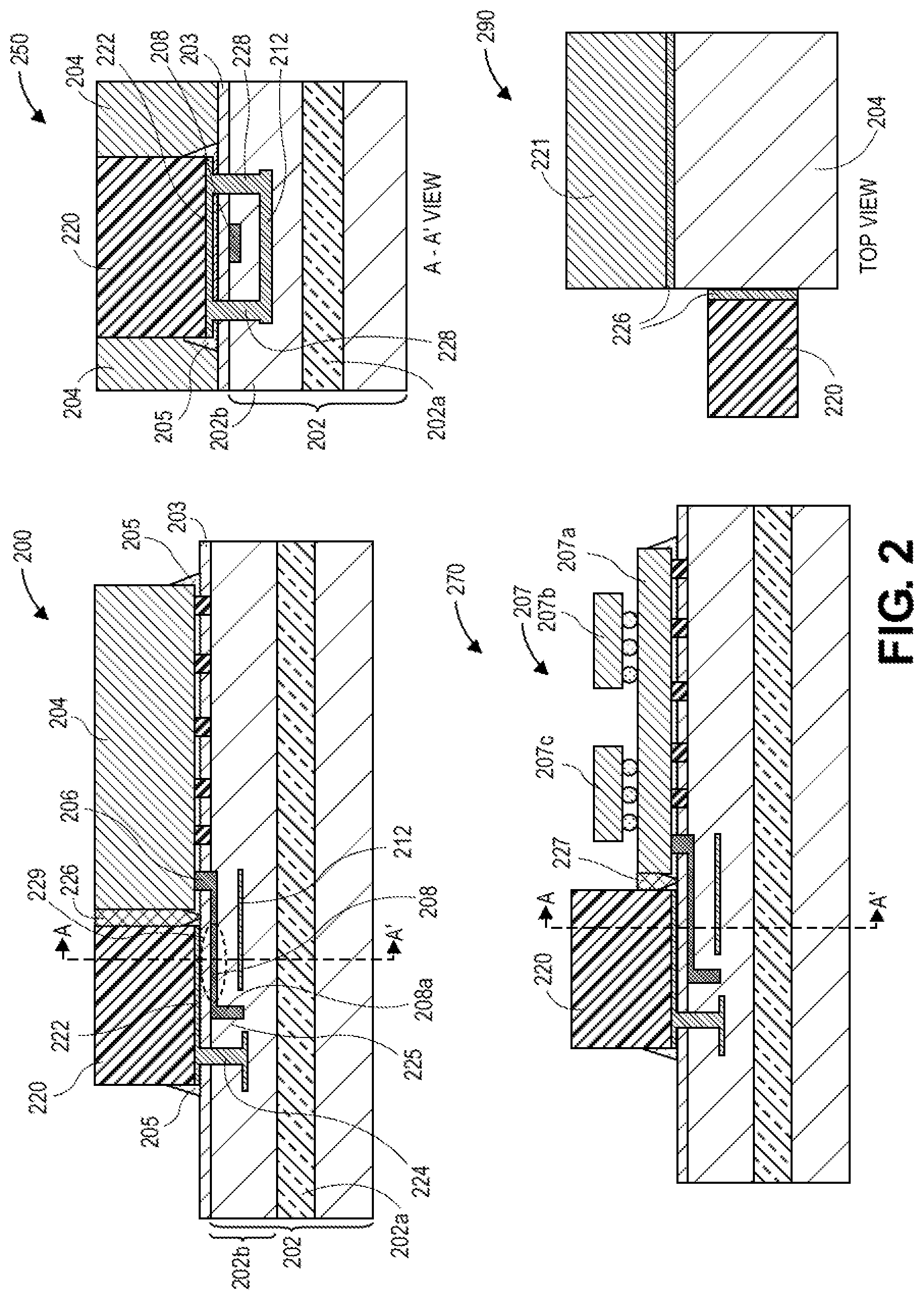Patent US12568858 Figure 2 – Secondary die with a ground plane for strip line routing