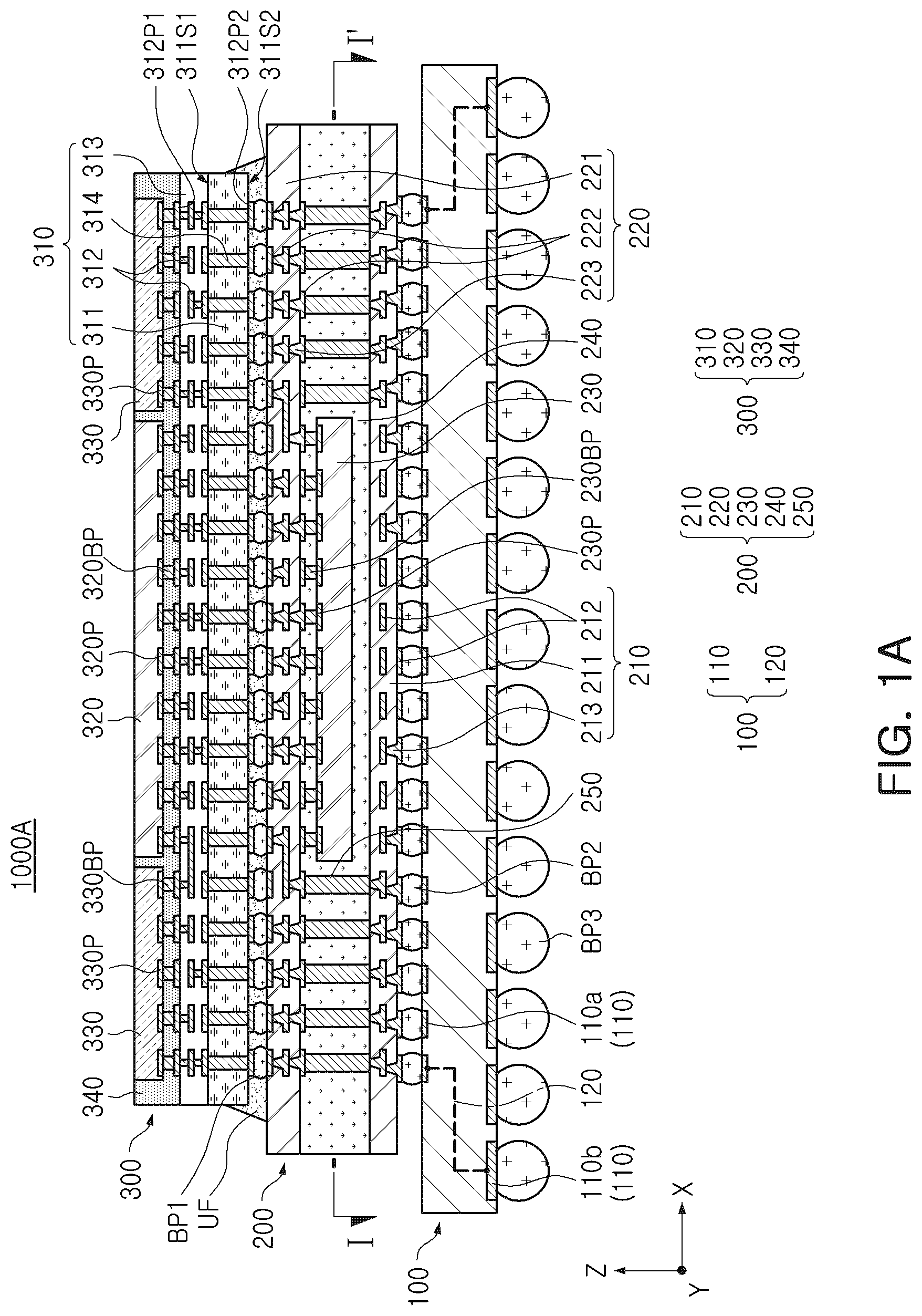 Patent US12568865 Figure 1 – Semiconductor package