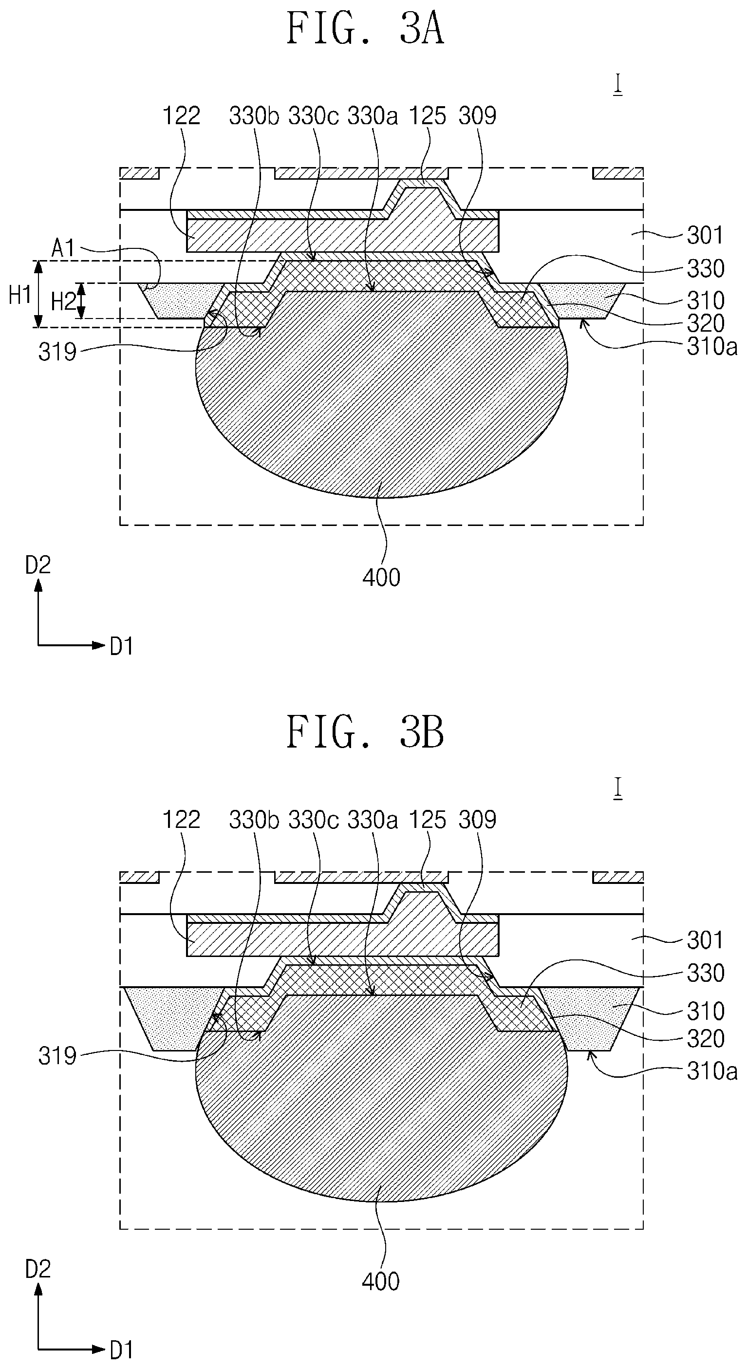 Patent US12568867 Figure 3 – Semiconductor package including under-bump protection patterns and method of manufacturing the semiconductor package