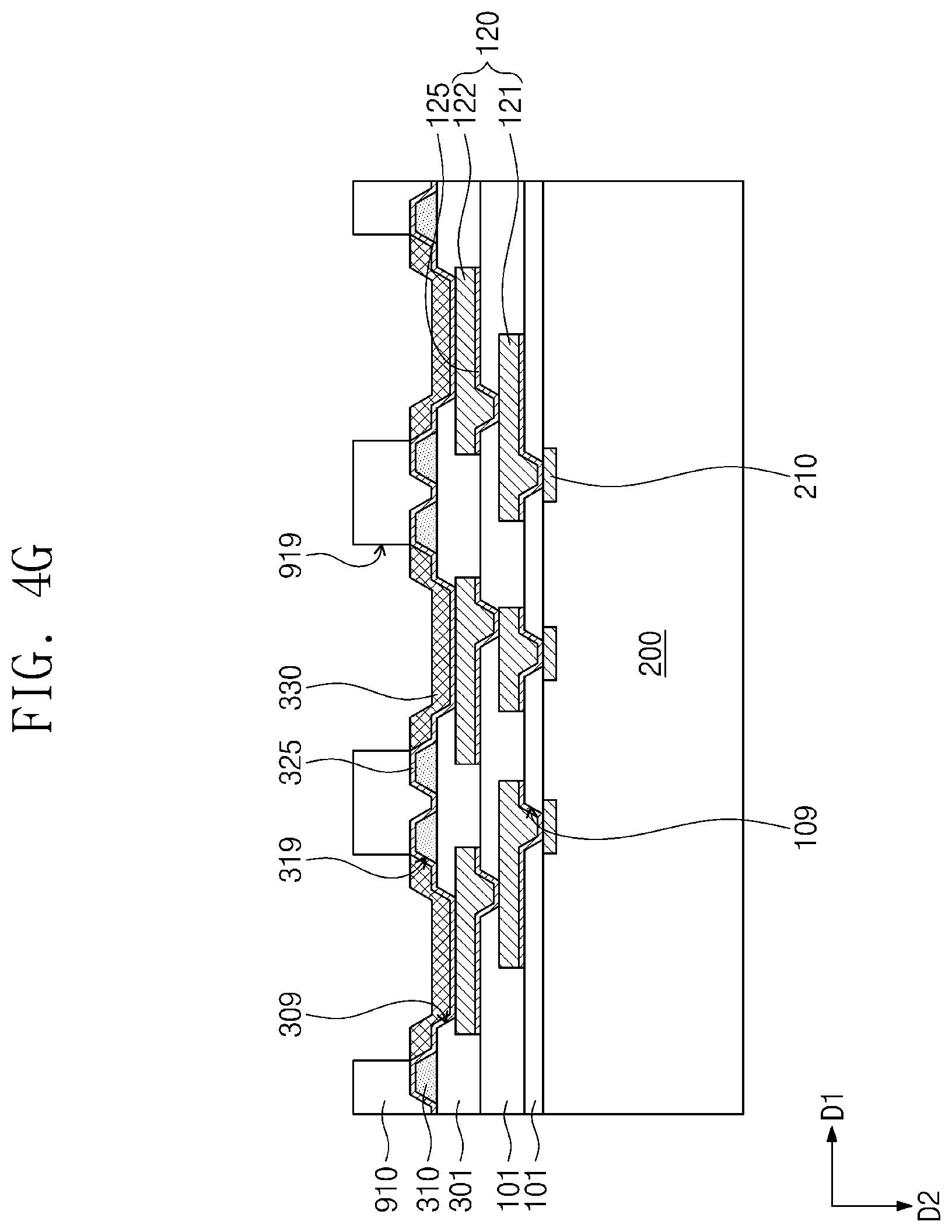 Patent US12568867 Figure 10 – Semiconductor package including under-bump protection patterns and method of manufacturing the semiconductor package