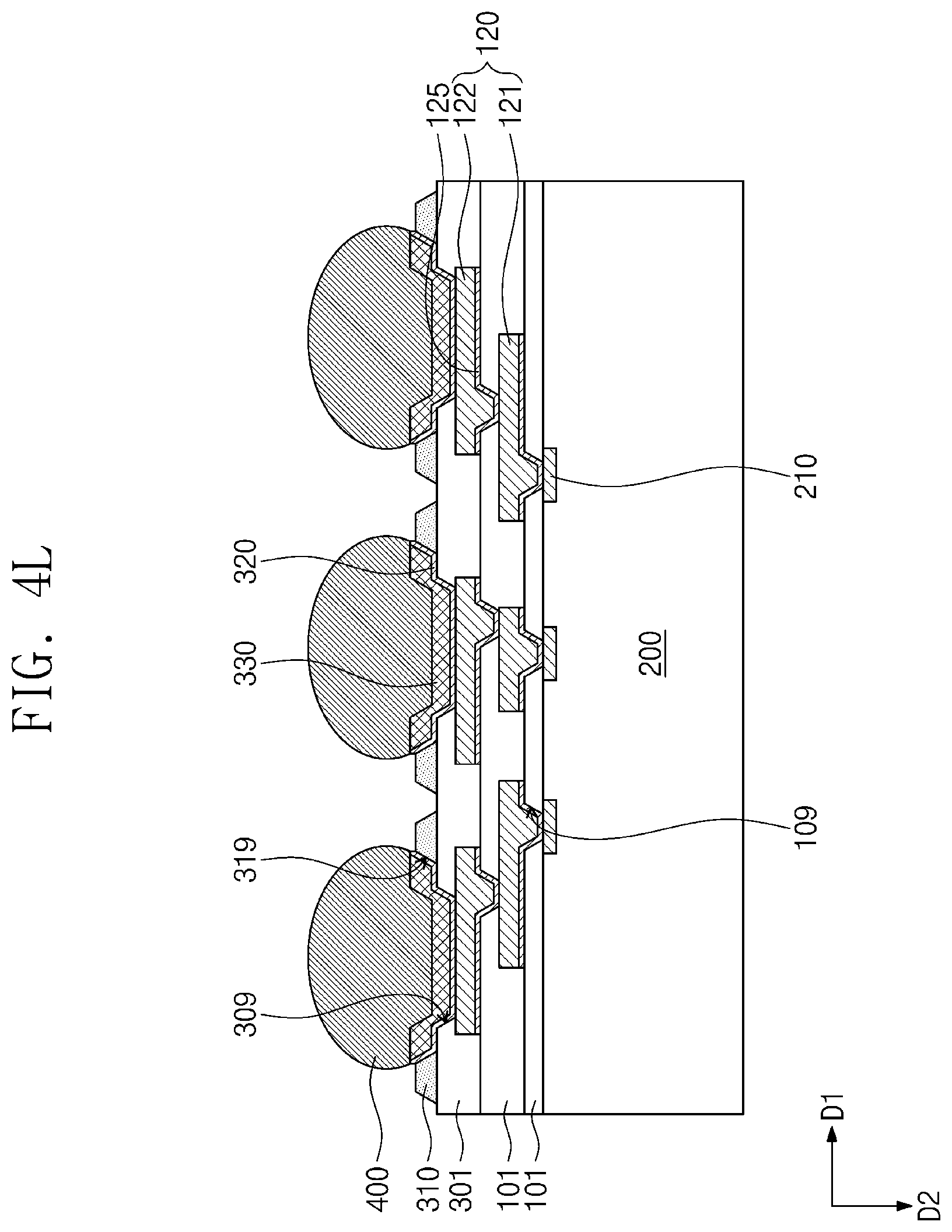 Patent US12568867 Figure 15 – Semiconductor package including under-bump protection patterns and method of manufacturing the semiconductor package