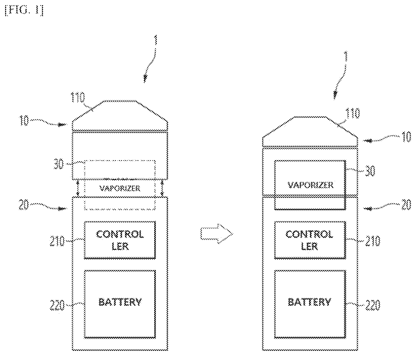Patent US12569006 Figure 1 – Ultrasonic-based aerosol generation device