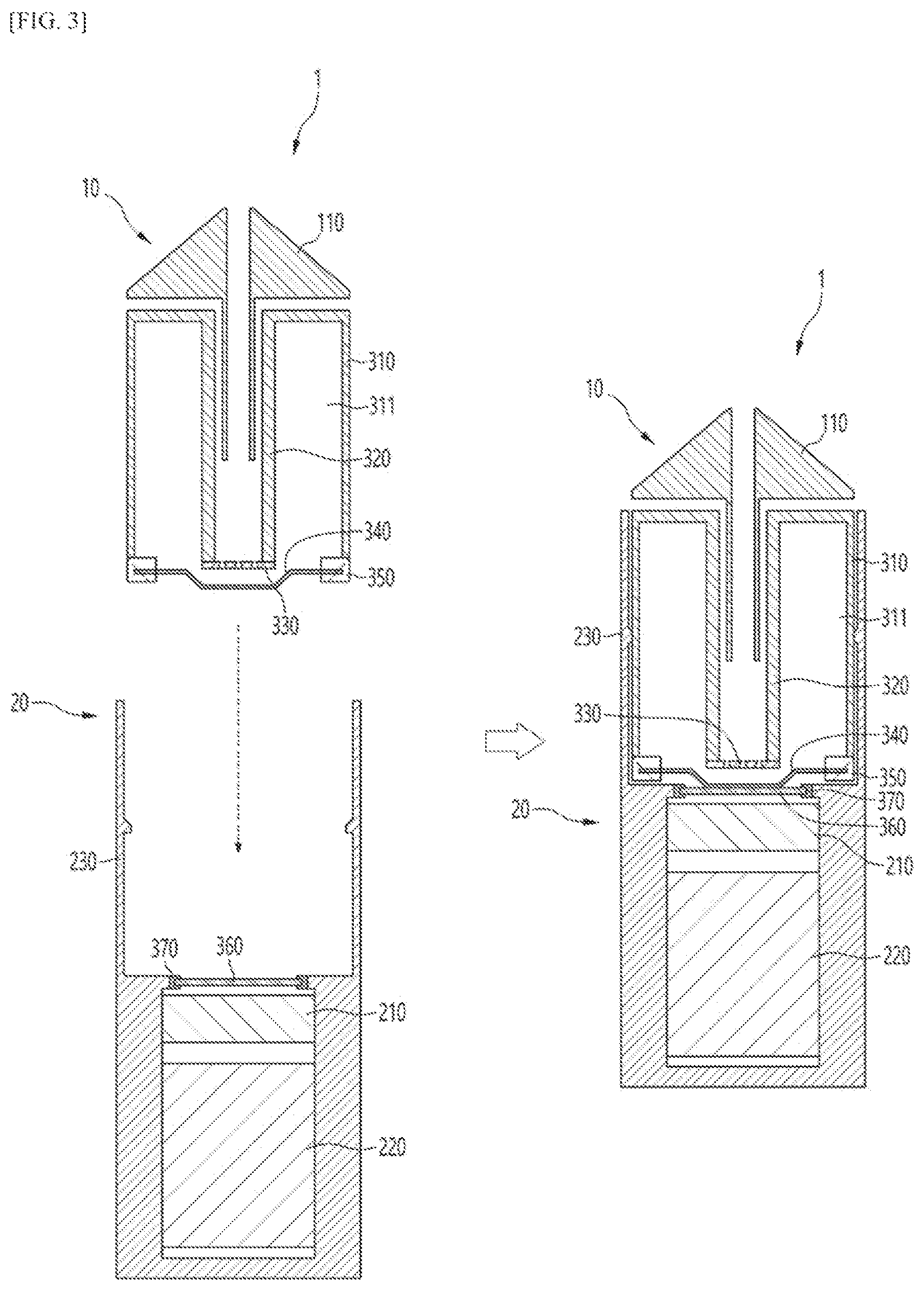 Patent US12569006 Figure 3 – Ultrasonic-based aerosol generation device
