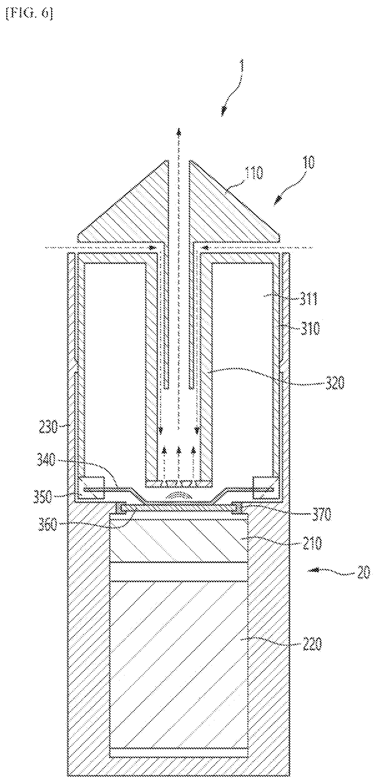 Patent US12569006 Figure 6 – Ultrasonic-based aerosol generation device