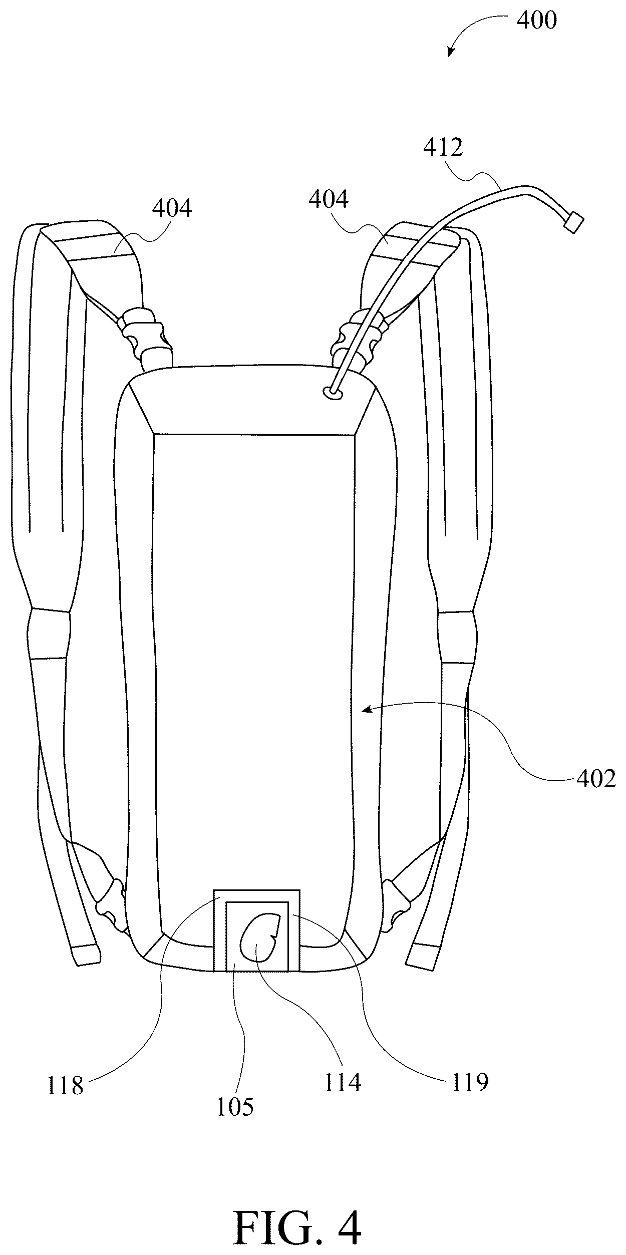 Patent US12569014 Figure 4 – Portable cooling device