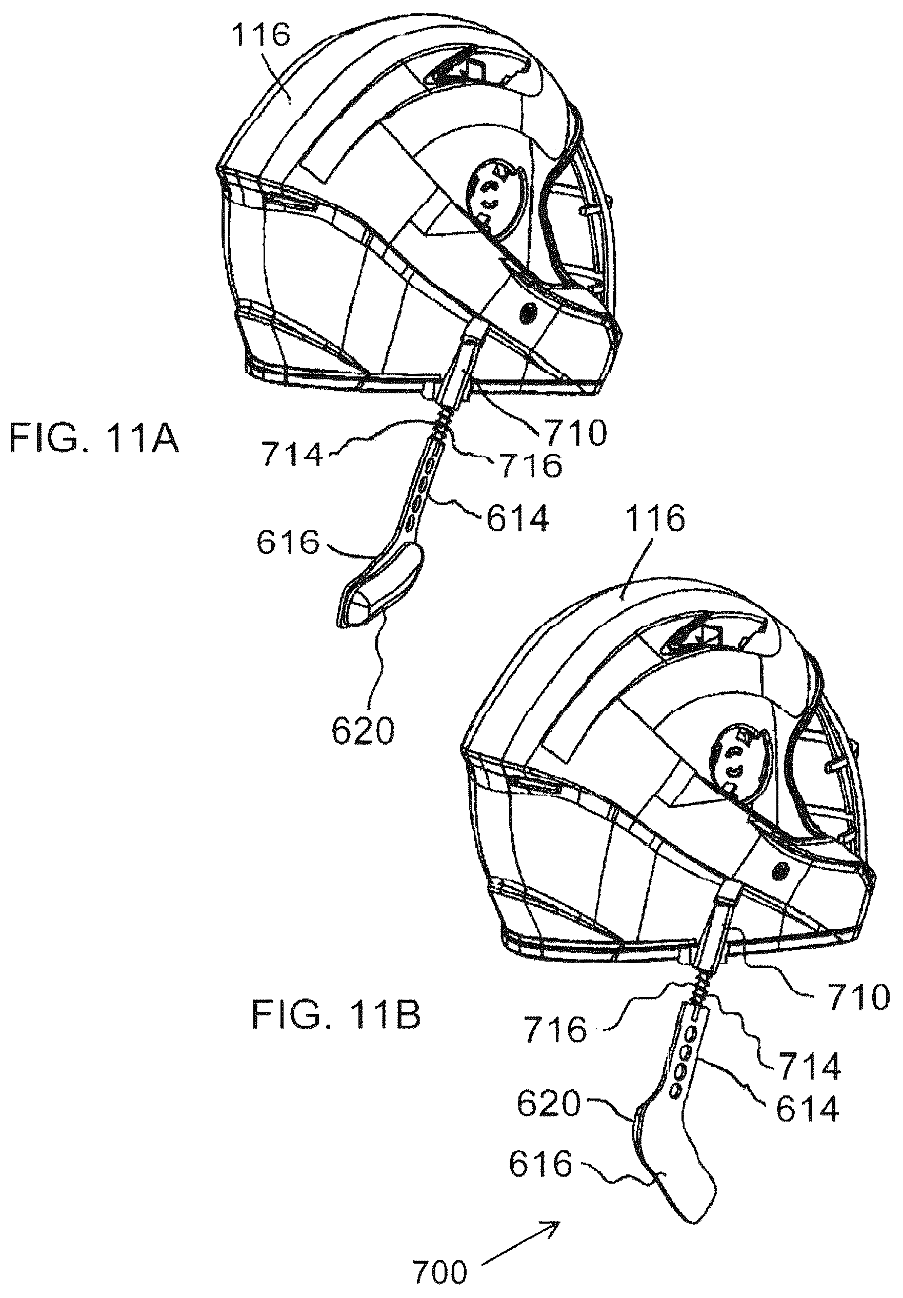 Patent US12569021 Figure 8 – Apparatus for minimizing the effects of impact forces to the skull