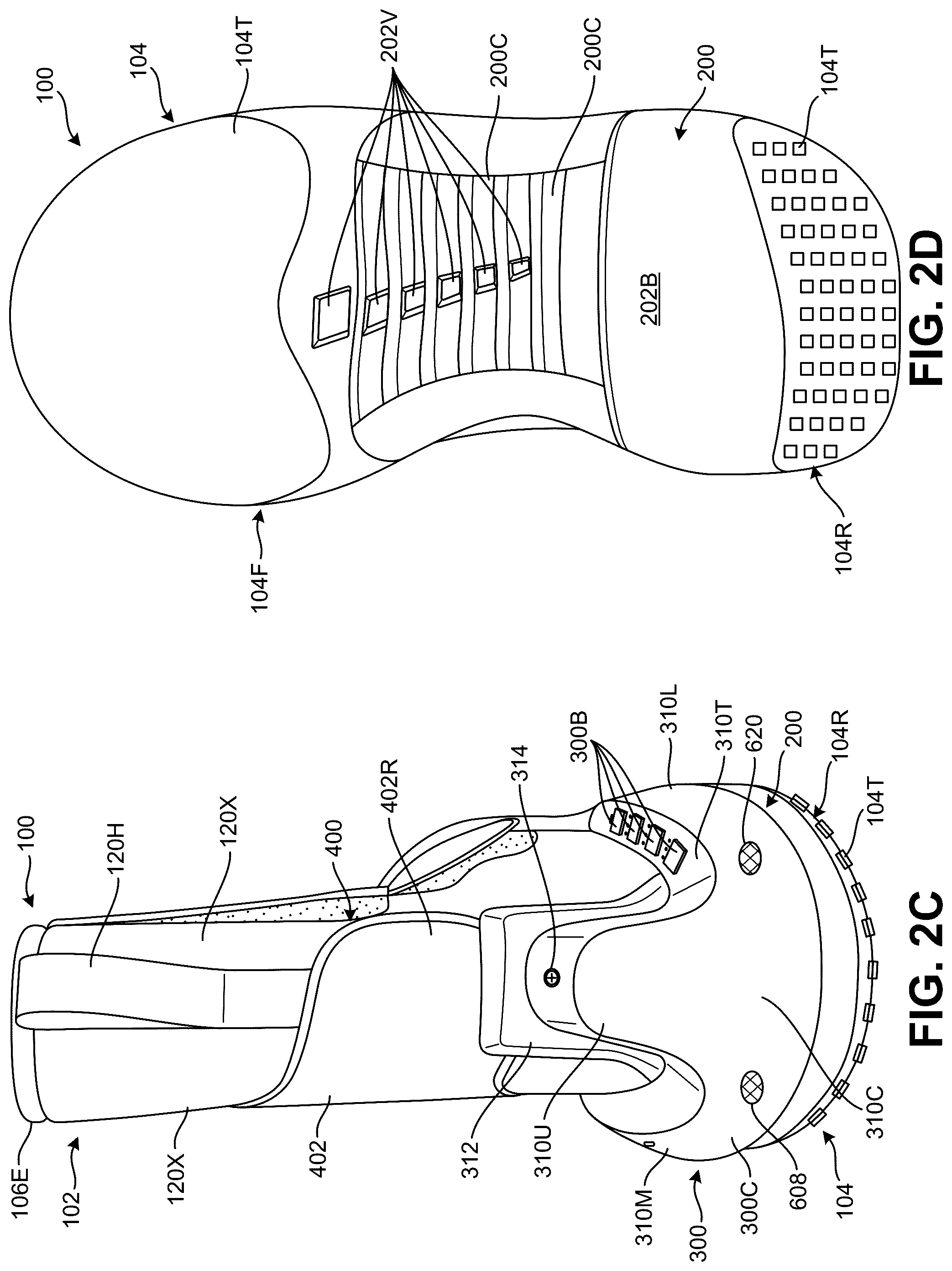 Patent US12569025 Figure 4 – Footwear structures providing compression and thermal treatment