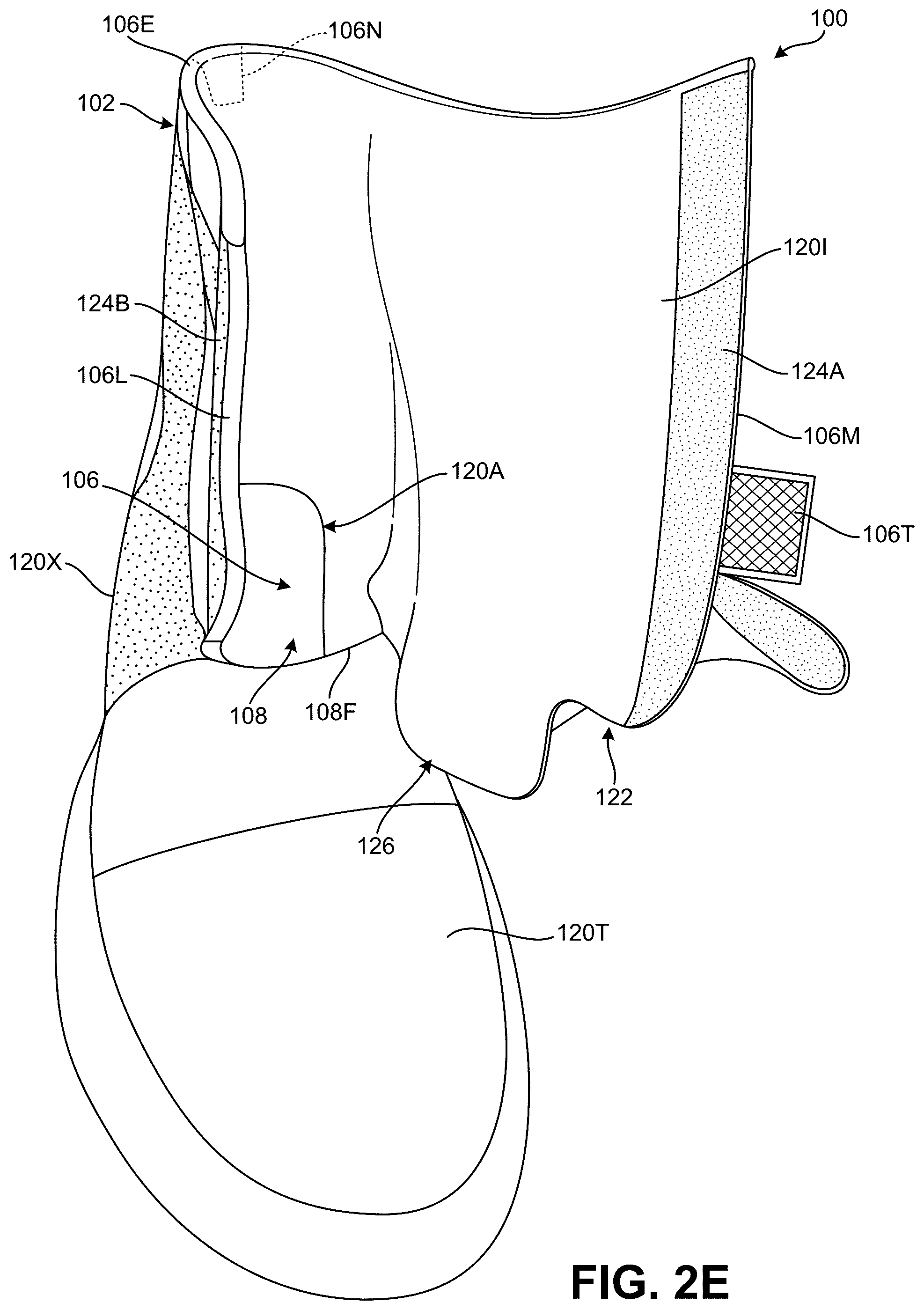 Patent US12569025 Figure 5 – Footwear structures providing compression and thermal treatment
