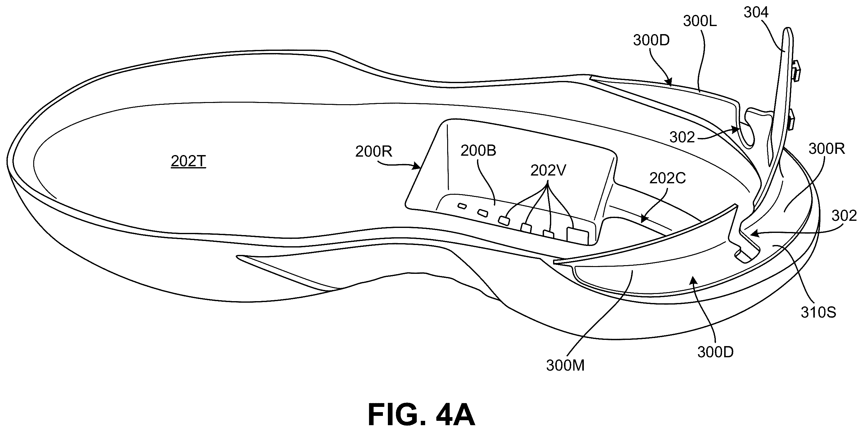 Patent US12569025 Figure 7 – Footwear structures providing compression and thermal treatment
