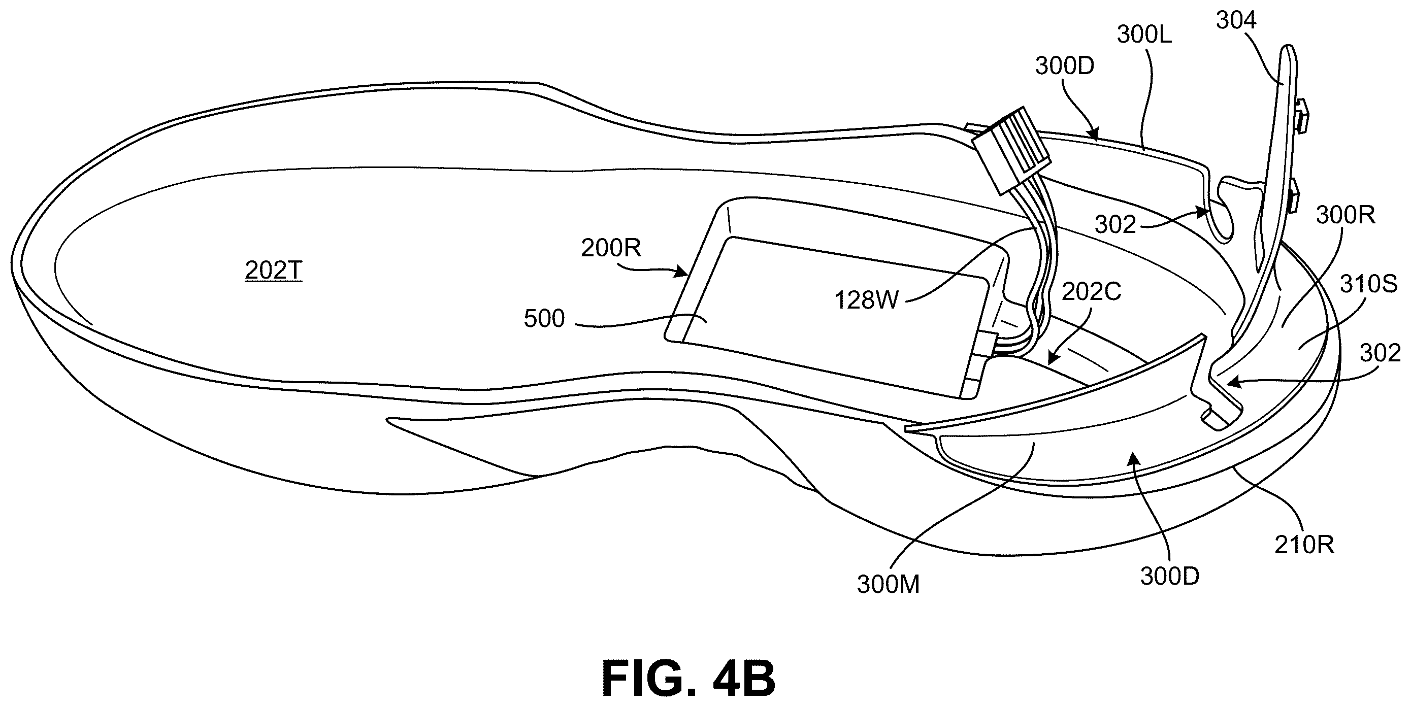 Patent US12569025 Figure 8 – Footwear structures providing compression and thermal treatment