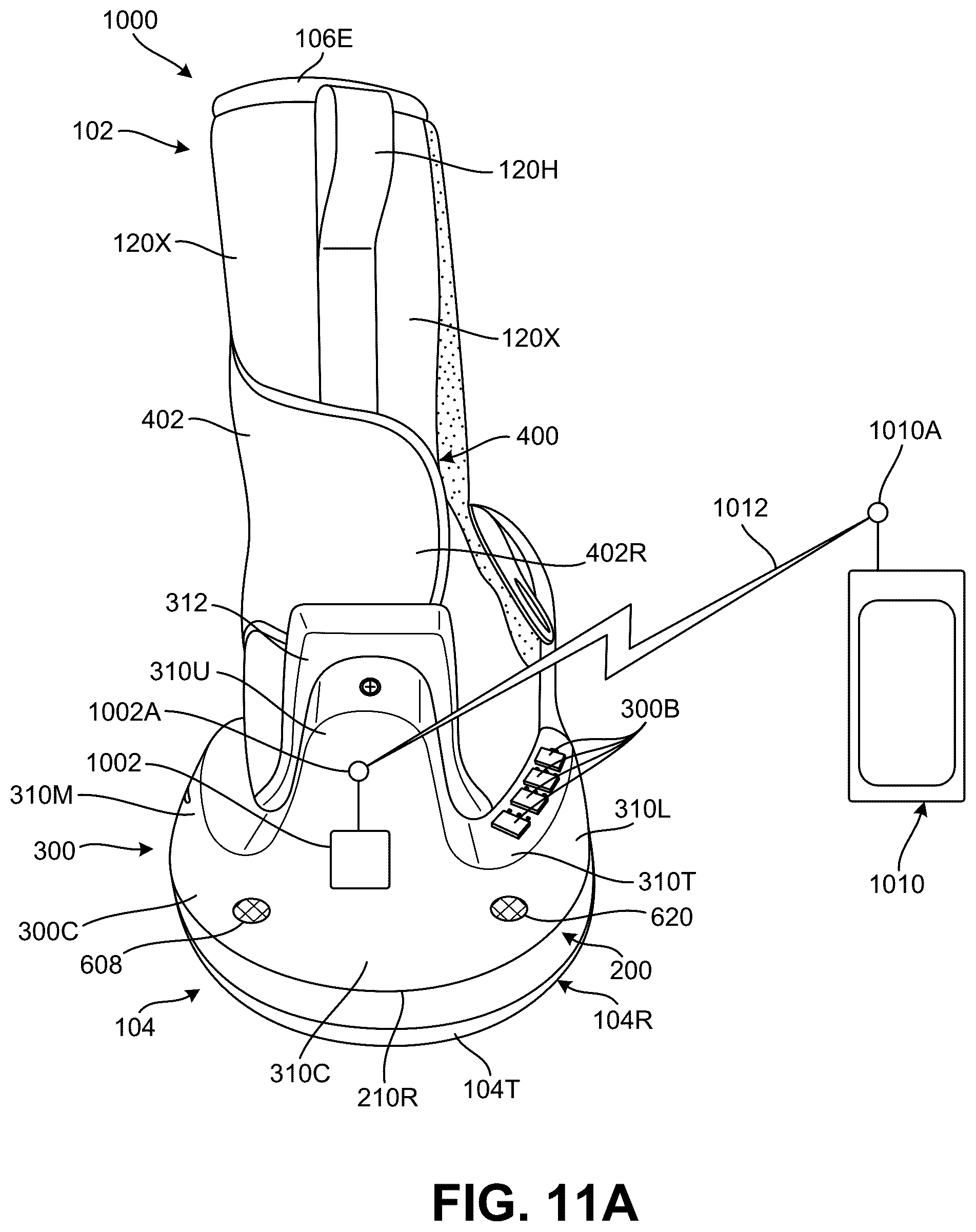 Patent US12569025 Figure 18 – Footwear structures providing compression and thermal treatment