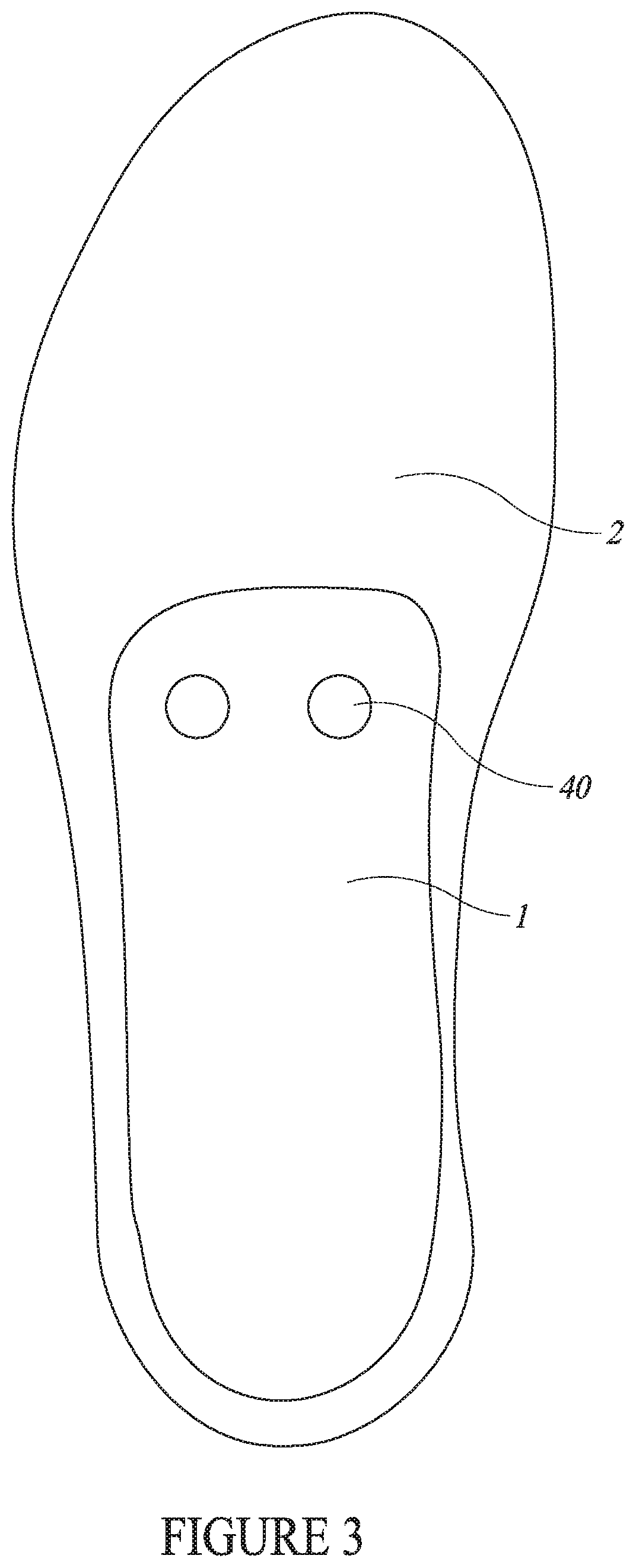 Patent US12569026 Figure 3 – Midsole with incorporated orthotic support