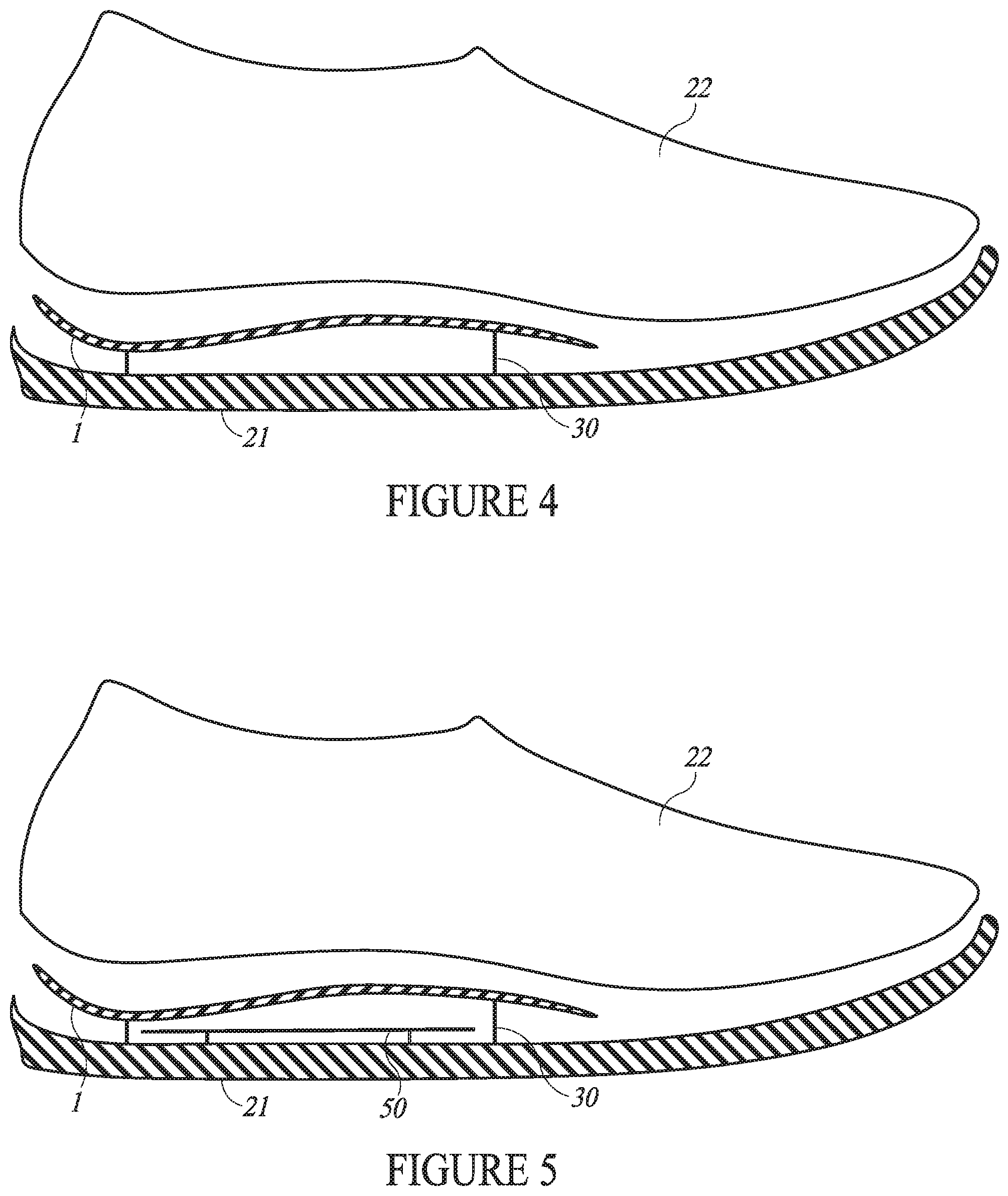 Patent US12569026 Figure 4 – Midsole with incorporated orthotic support